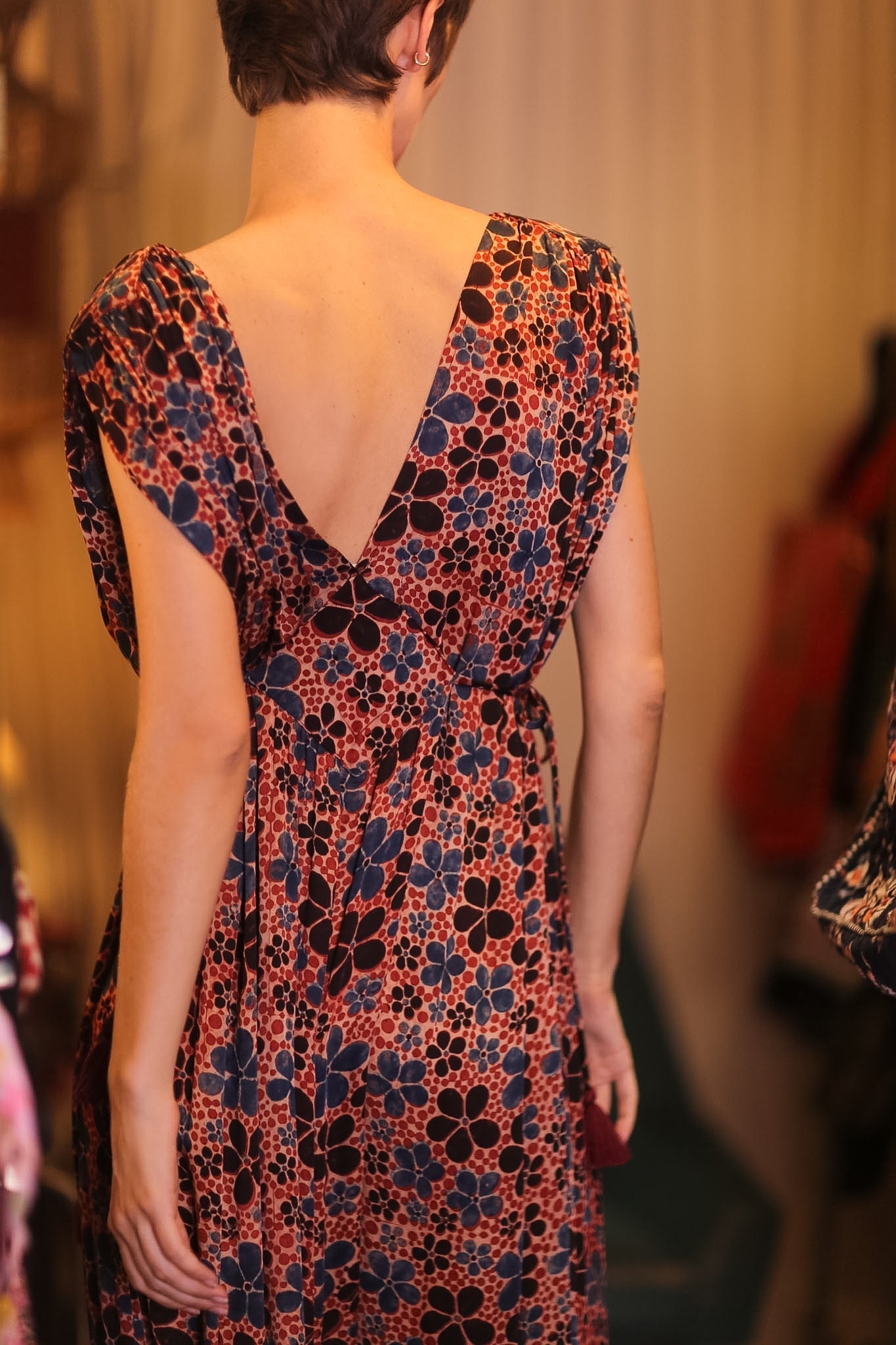 SILK VICTORIA DRESS FRANGIPANI