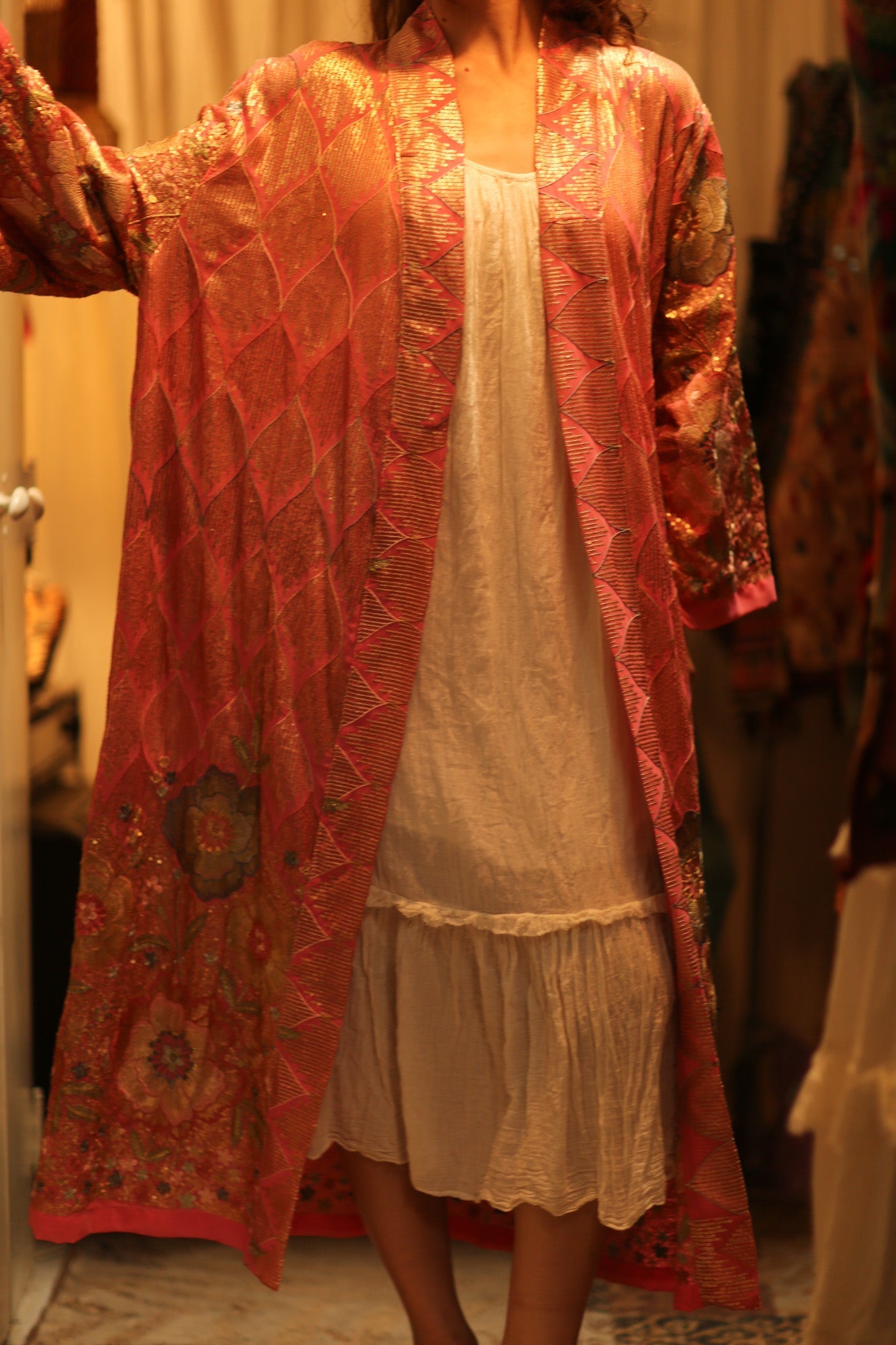 PINK SEQUIN KIMONO ARABELLA