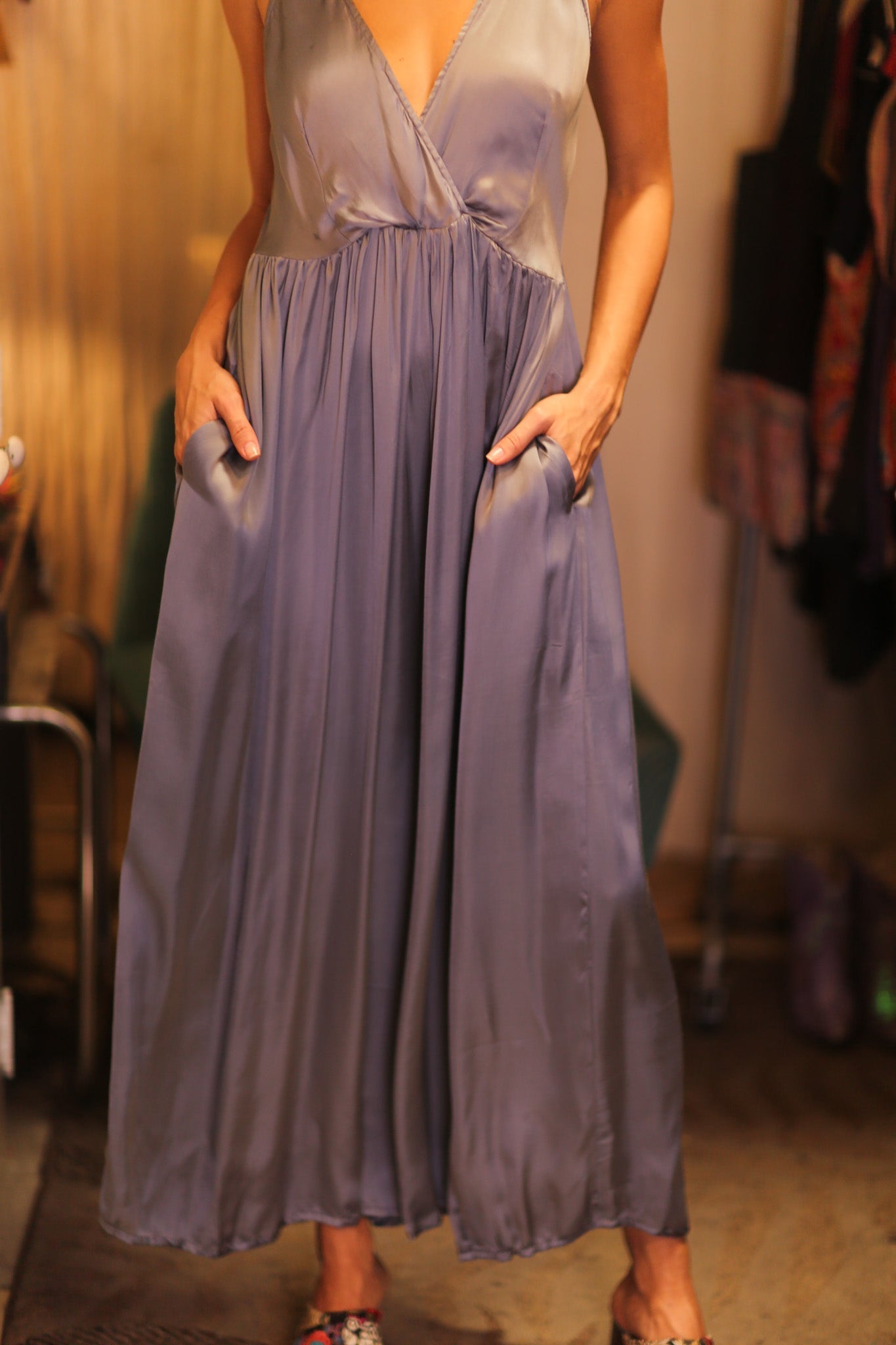 SILK DRESS LILY MONOCHROME