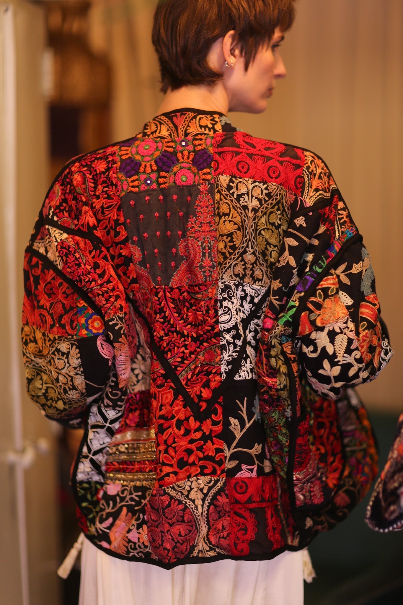 KANTHA JACKET EMBROIDERED PATCHWORK PATTERN EMPRESS