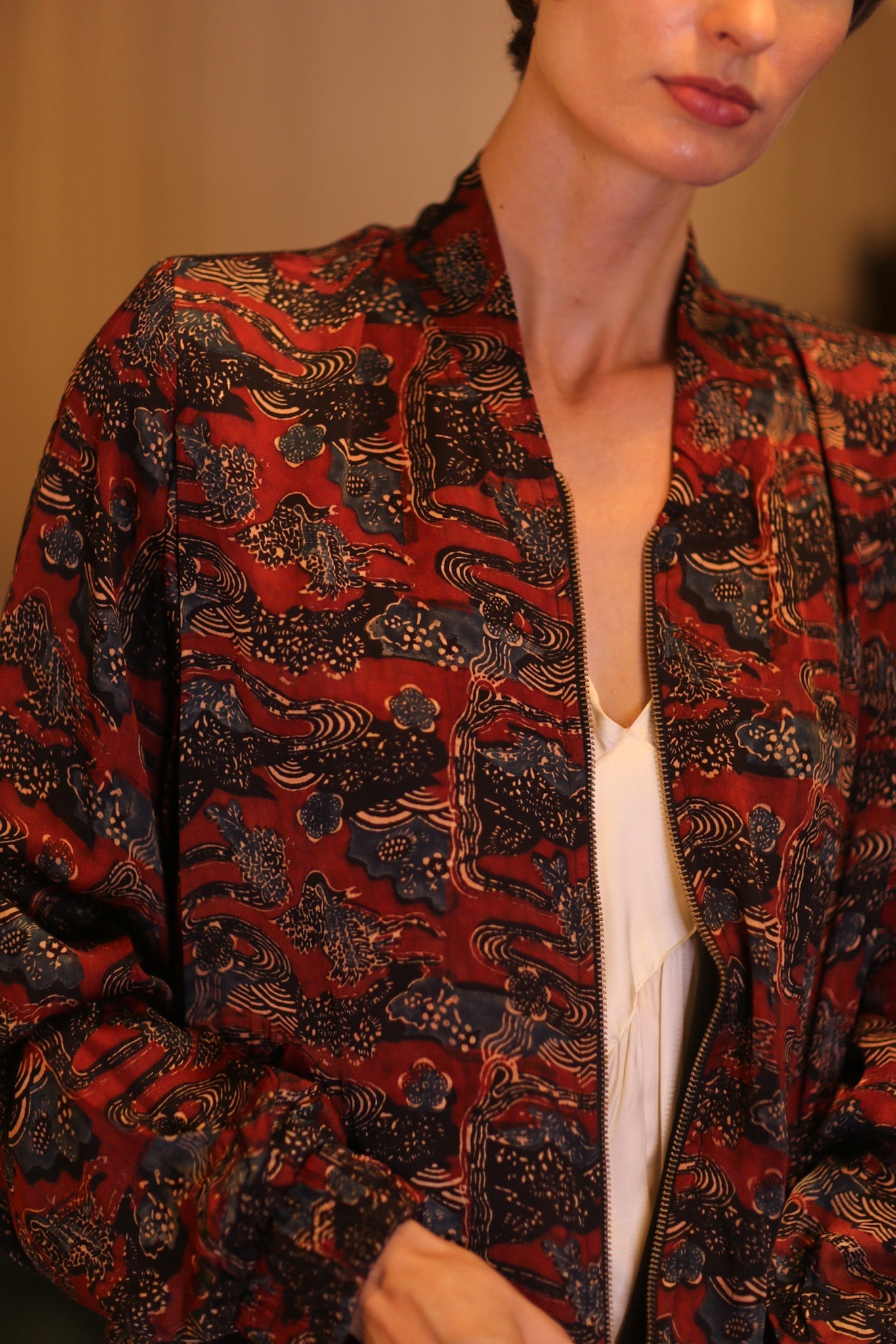 SILK BOMBER JACKET ANCHA RUTY