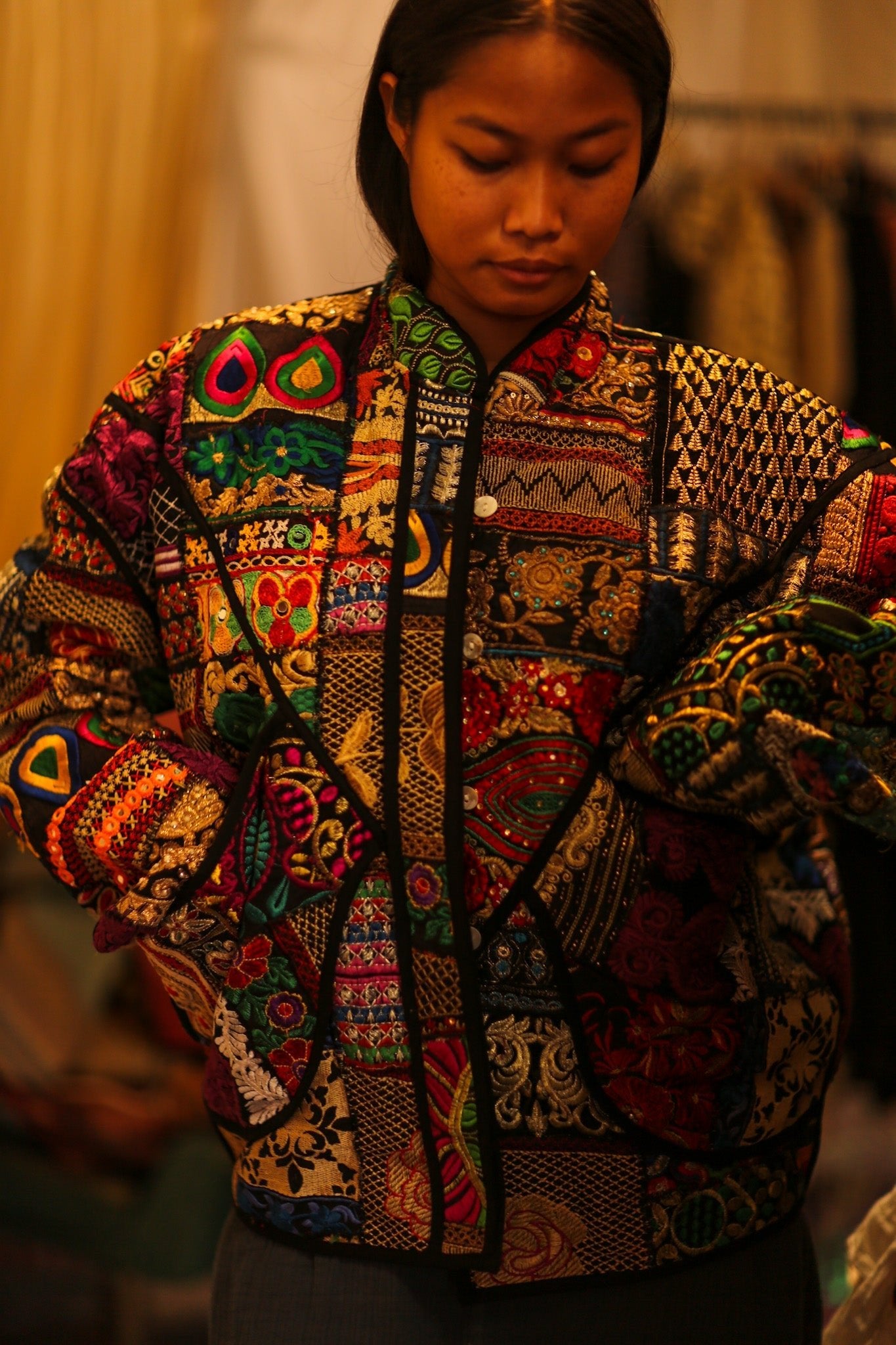 BLACK PATCHWORK JACKET FRINA - MOMO STUDIO BERLIN - Berlin Concept Store - sustainable & ethical fashion