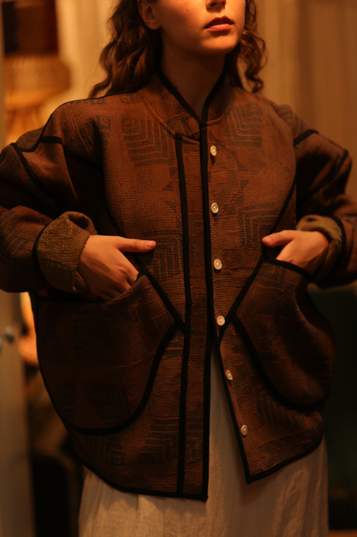 BROWN KANTHA JACKET FRANCESCA - MOMO STUDIO BERLIN - Berlin Concept Store - sustainable & ethical fashion