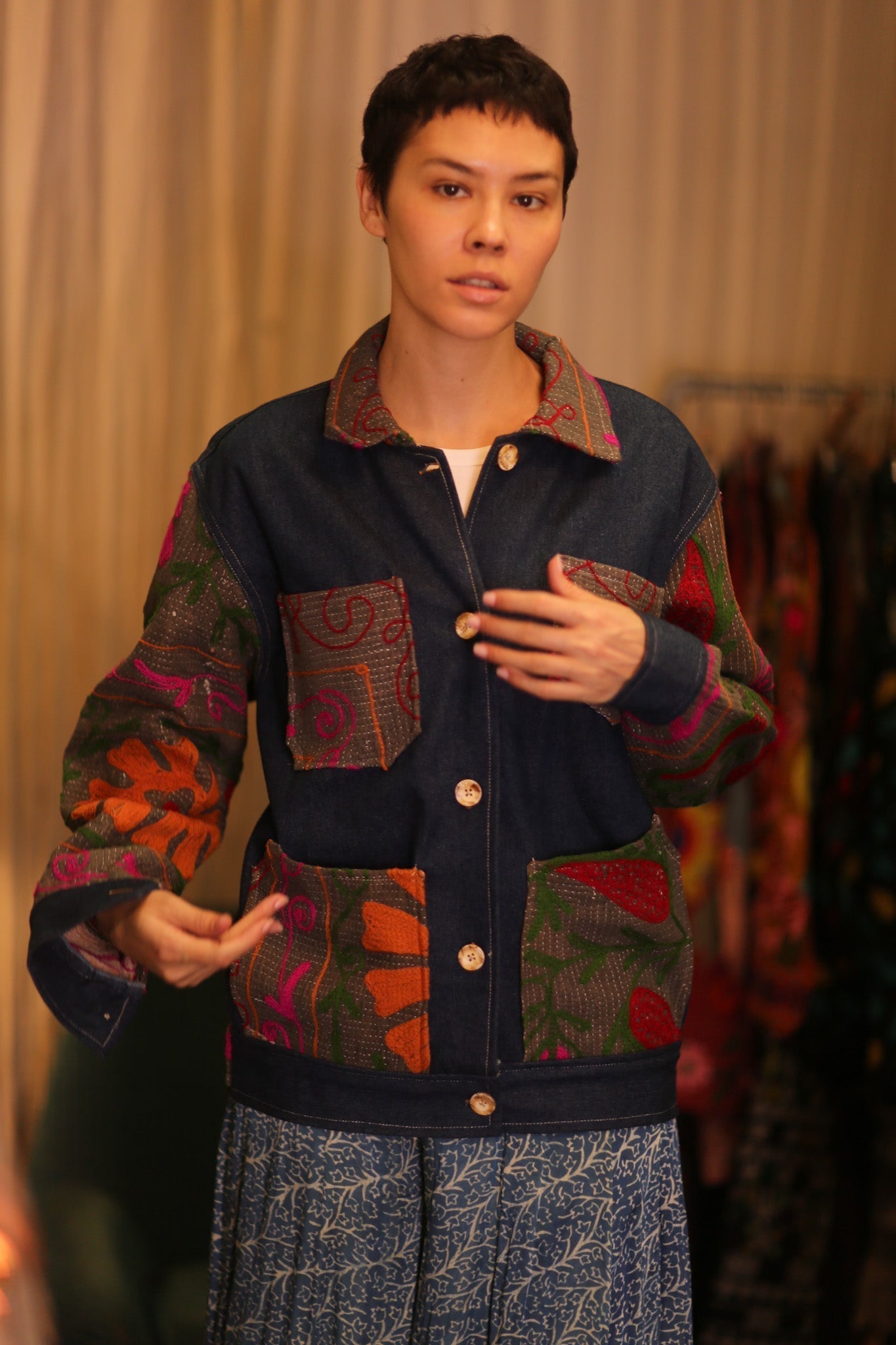 DENIM JACKET PATCHWORK MULA - MOMO STUDIO BERLIN - Berlin Concept Store - sustainable & ethical fashion