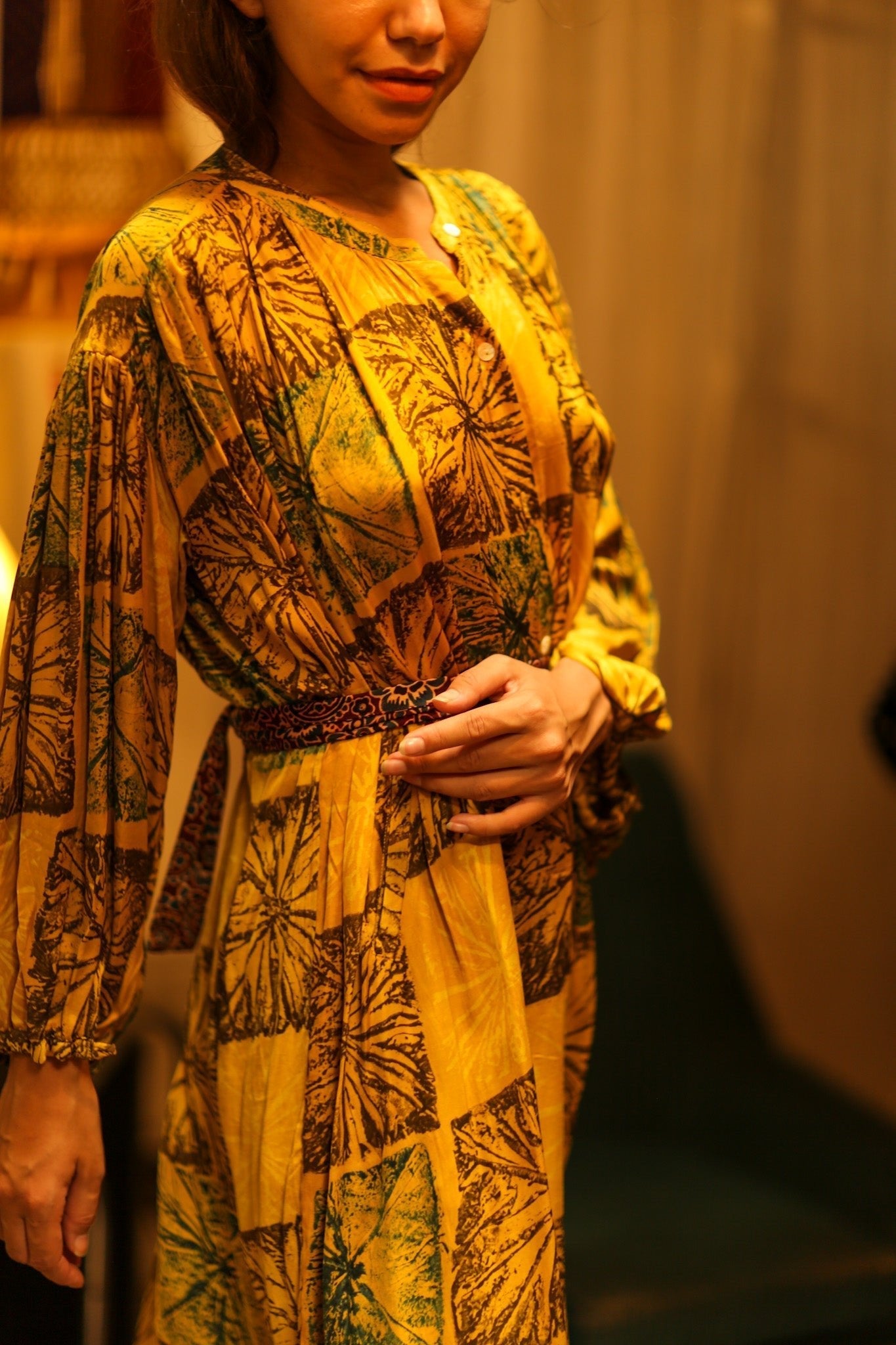 ELIZABETH SILK DRESS ANANAS YELLOW - MOMO STUDIO BERLIN - Berlin Concept Store - sustainable & ethical fashion