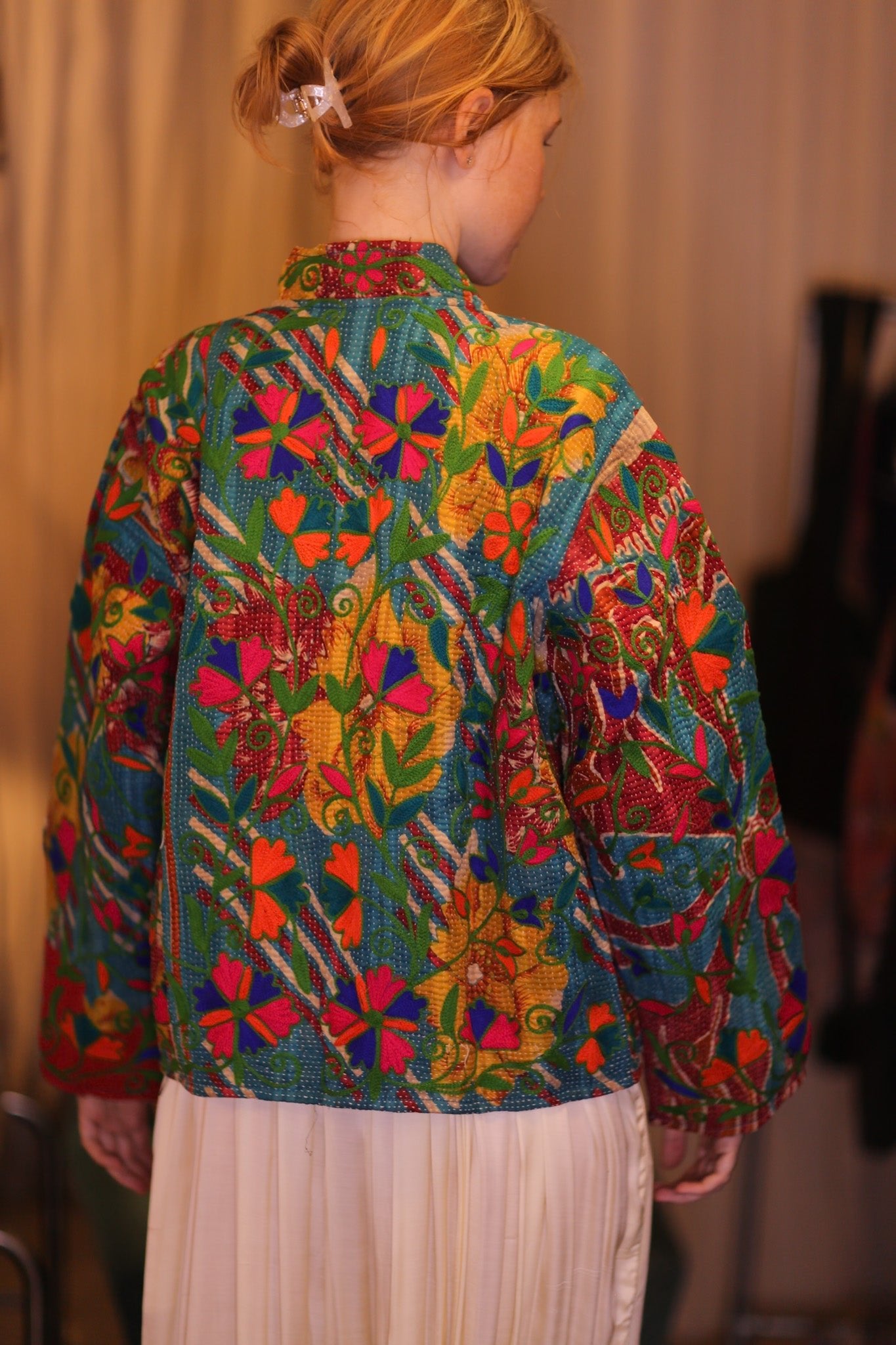 EMBROIDERED JACKET INGRID NAVI - MOMO STUDIO BERLIN - Berlin Concept Store - sustainable & ethical fashion