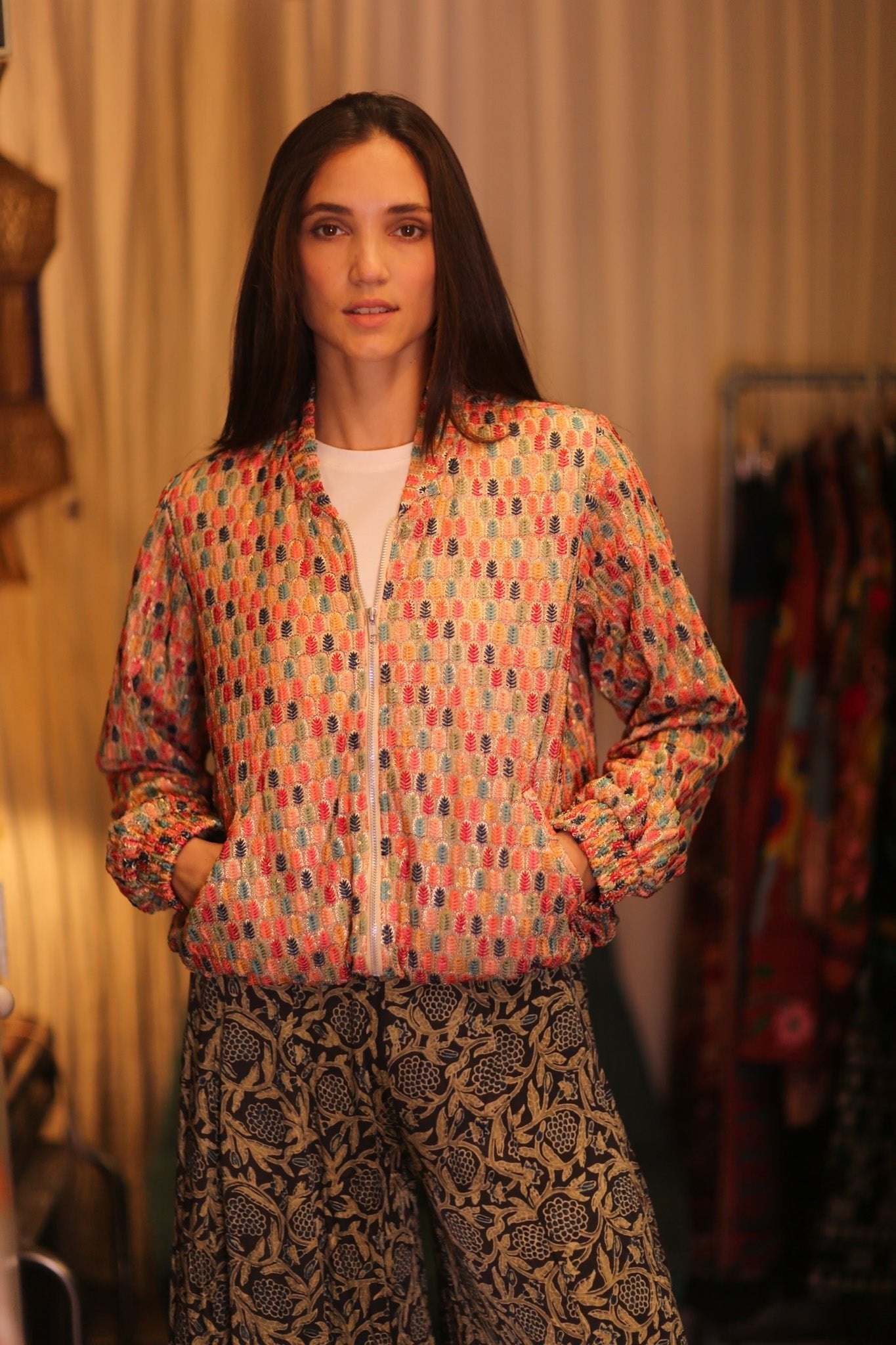 EMBROIDERED SILK BOMBER JACKET ANCHA CASEY - MOMO STUDIO BERLIN - Berlin Concept Store - sustainable & ethical fashion