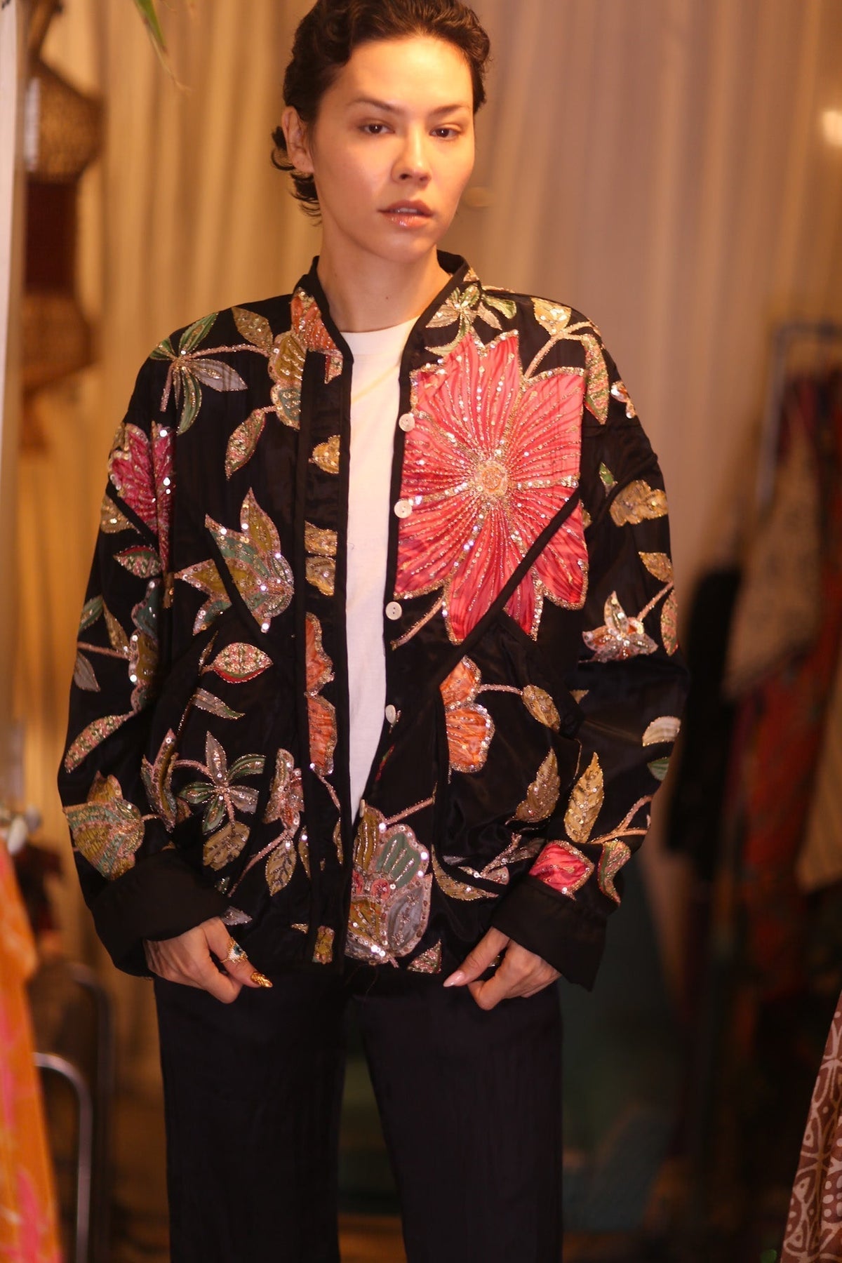 EMBROIDERED SILK JACKET MAYANI - MOMO STUDIO BERLIN - Berlin Concept Store - sustainable & ethical fashion