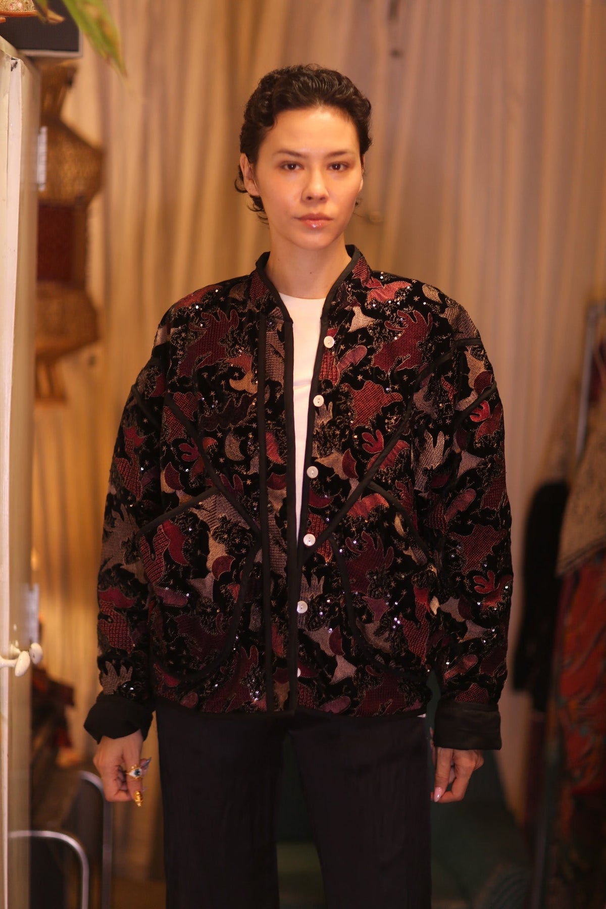 EMBROIDERED VELVET JACKET NYX - MOMO STUDIO BERLIN - Berlin Concept Store - sustainable & ethical fashion