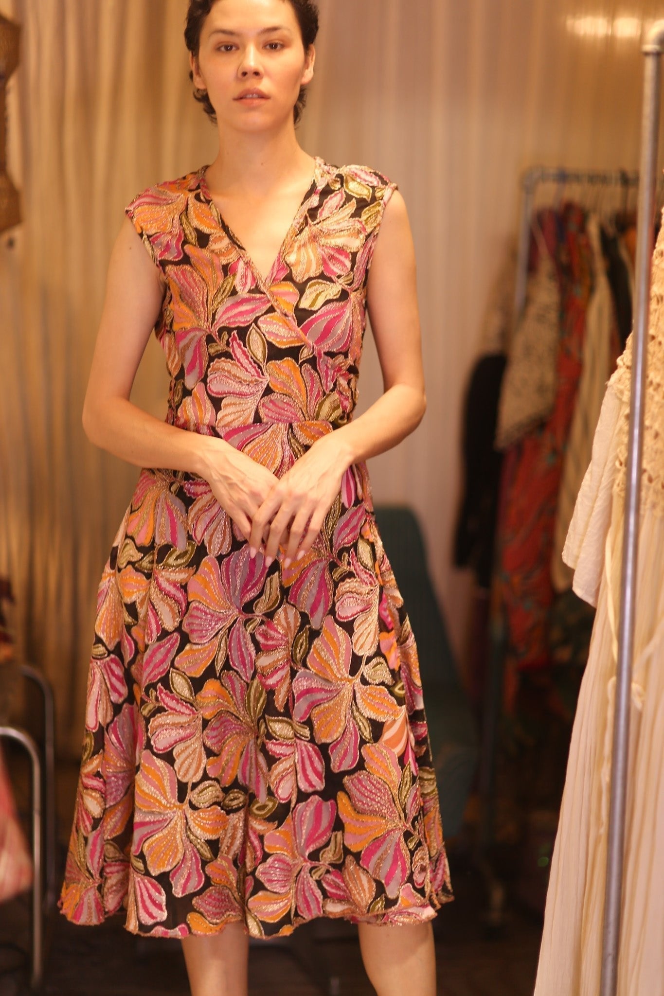 EMBROIDERED WARP SILK DRESS GABRIELE YWATKYAY - MOMO STUDIO BERLIN - Berlin Concept Store - sustainable & ethical fashion