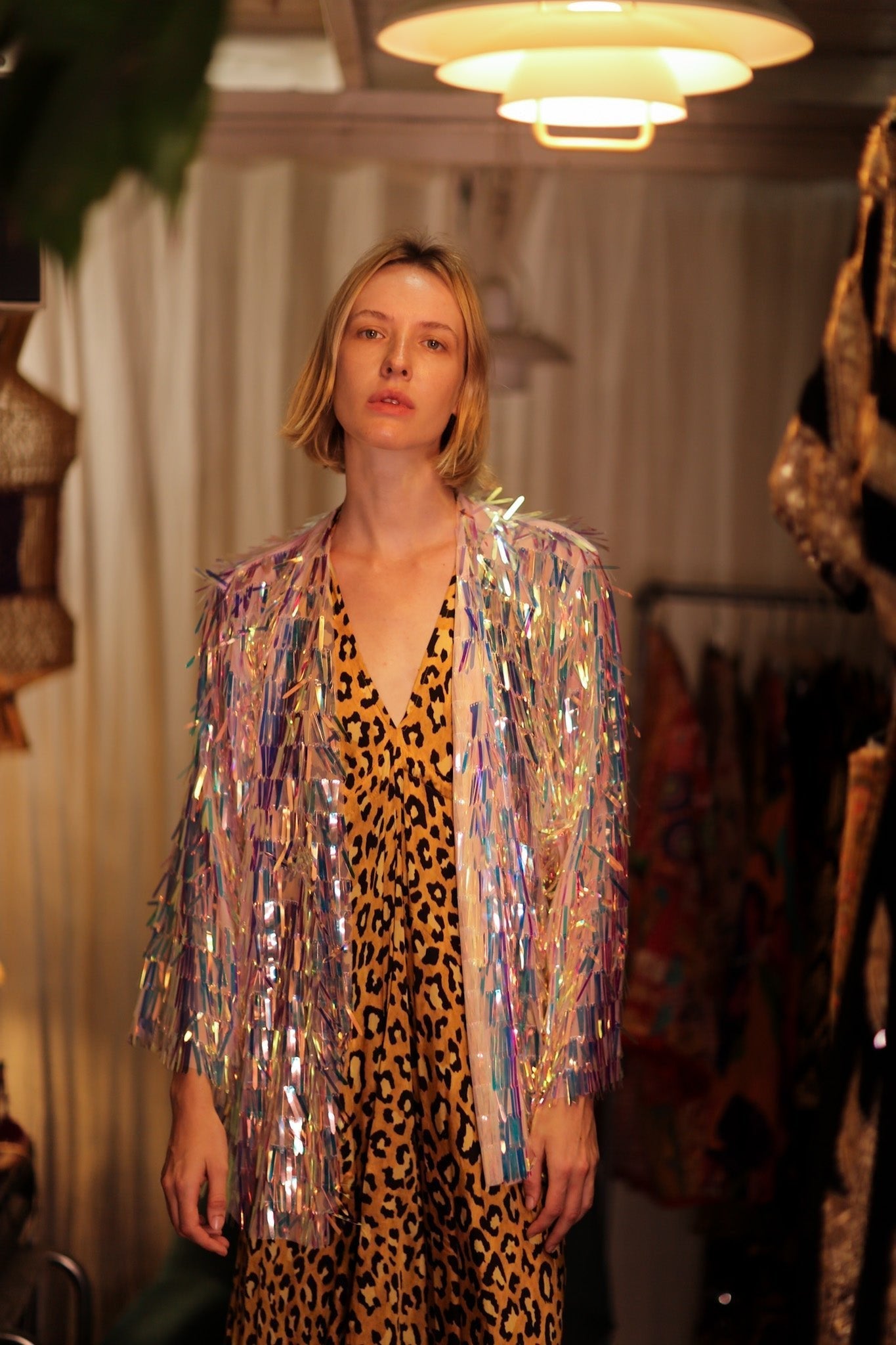 GLITTER SEQUINED SHORT KIMONO FRANKA UNICORN - MOMO STUDIO BERLIN - Berlin Concept Store - sustainable & ethical fashion