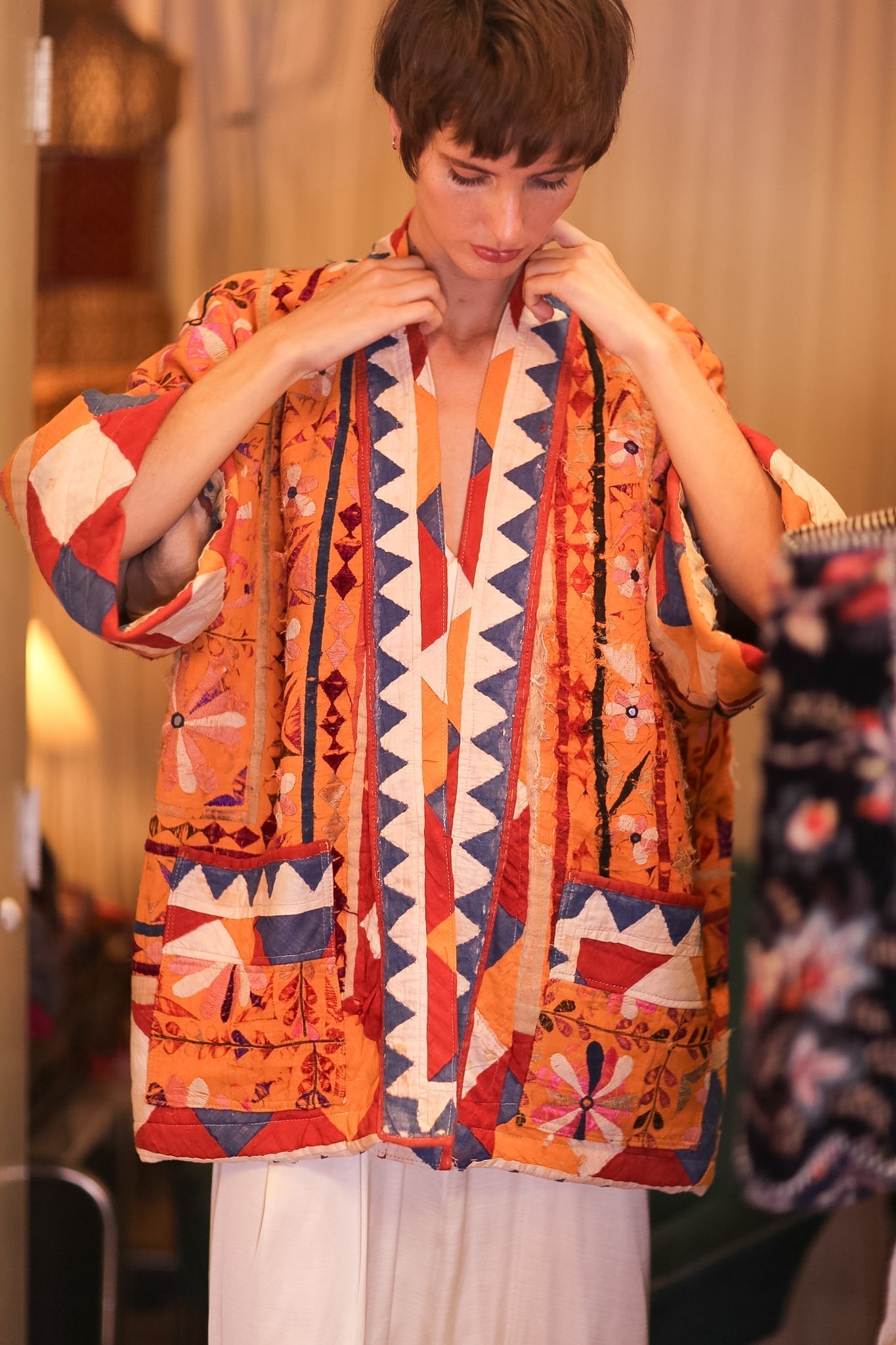 HALF KIMONO EMBROIDRED JACKET LORISA - MOMO STUDIO BERLIN - Berlin Concept Store - sustainable & ethical fashion