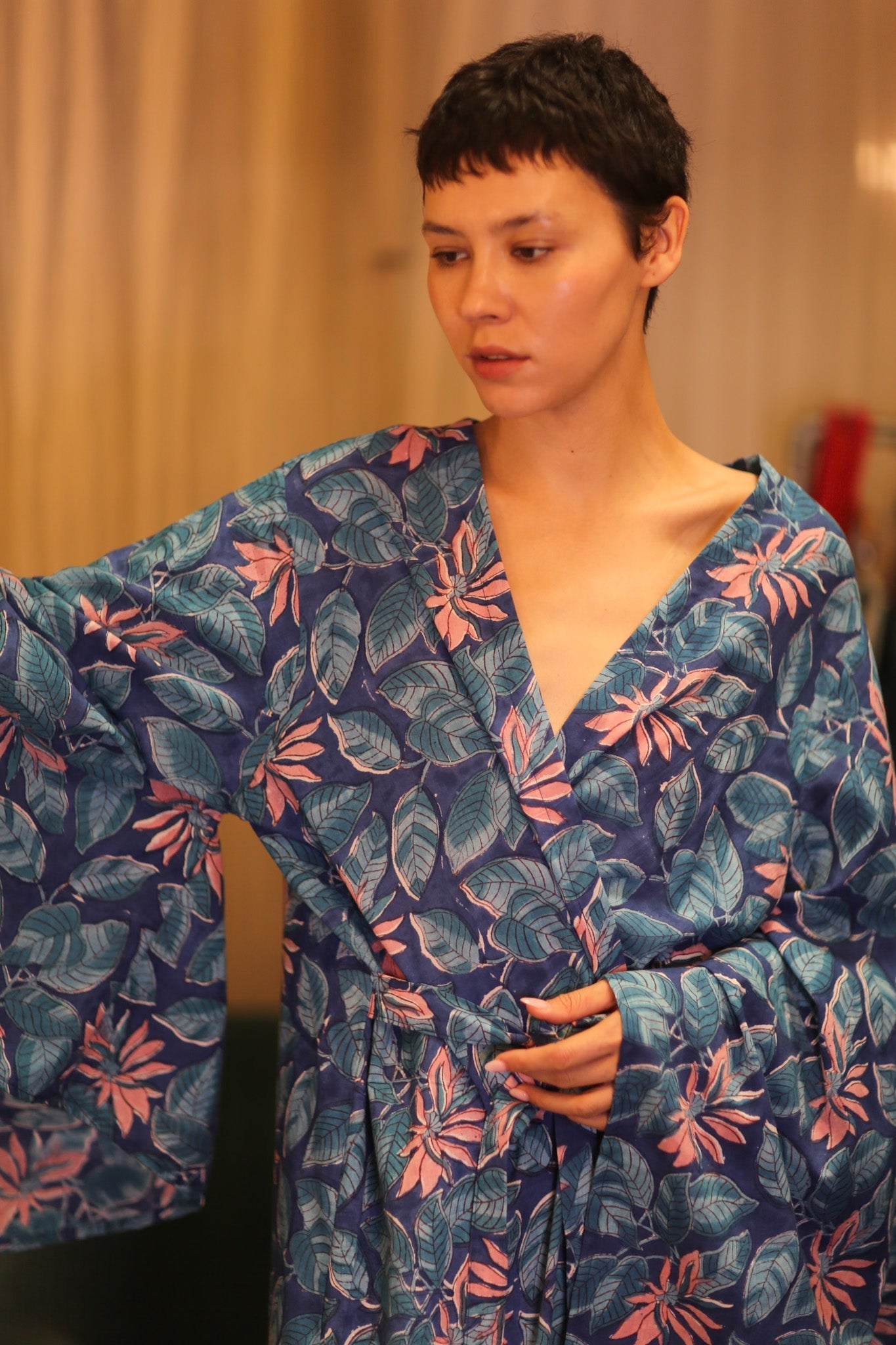 HANDBLOCK COTTON WING KIMONO PINA CODIA - MOMO STUDIO BERLIN - Berlin Concept Store - sustainable & ethical fashion