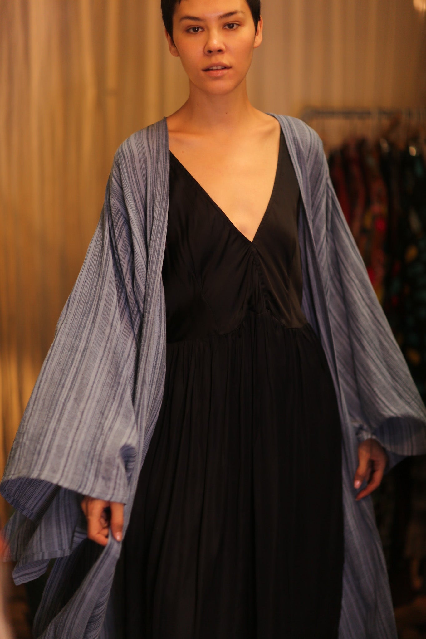 HANDWOVEN COTTON WING KIMONO PINA LAYLA - MOMO STUDIO BERLIN - Berlin Concept Store - sustainable & ethical fashion