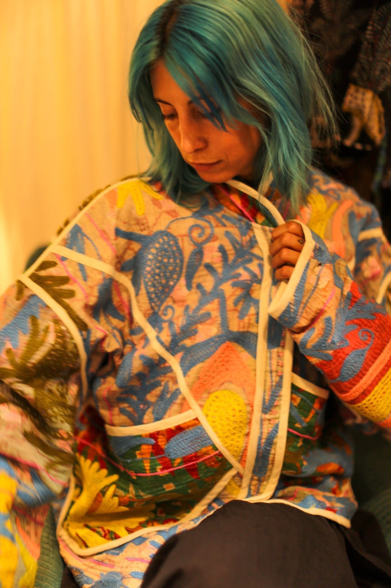 KANTHA EMBROIDERED JACKET ELA - MOMO STUDIO BERLIN - Berlin Concept Store - sustainable & ethical fashion