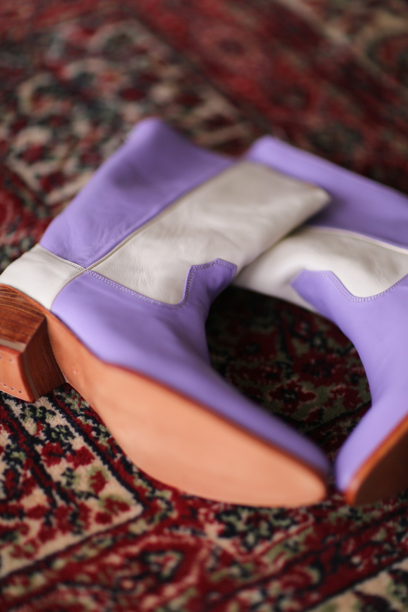 LAVENDER CREAM WESTERN BOOTS GUSTAV - MOMO STUDIO BERLIN - Berlin Concept Store - sustainable & ethical fashion