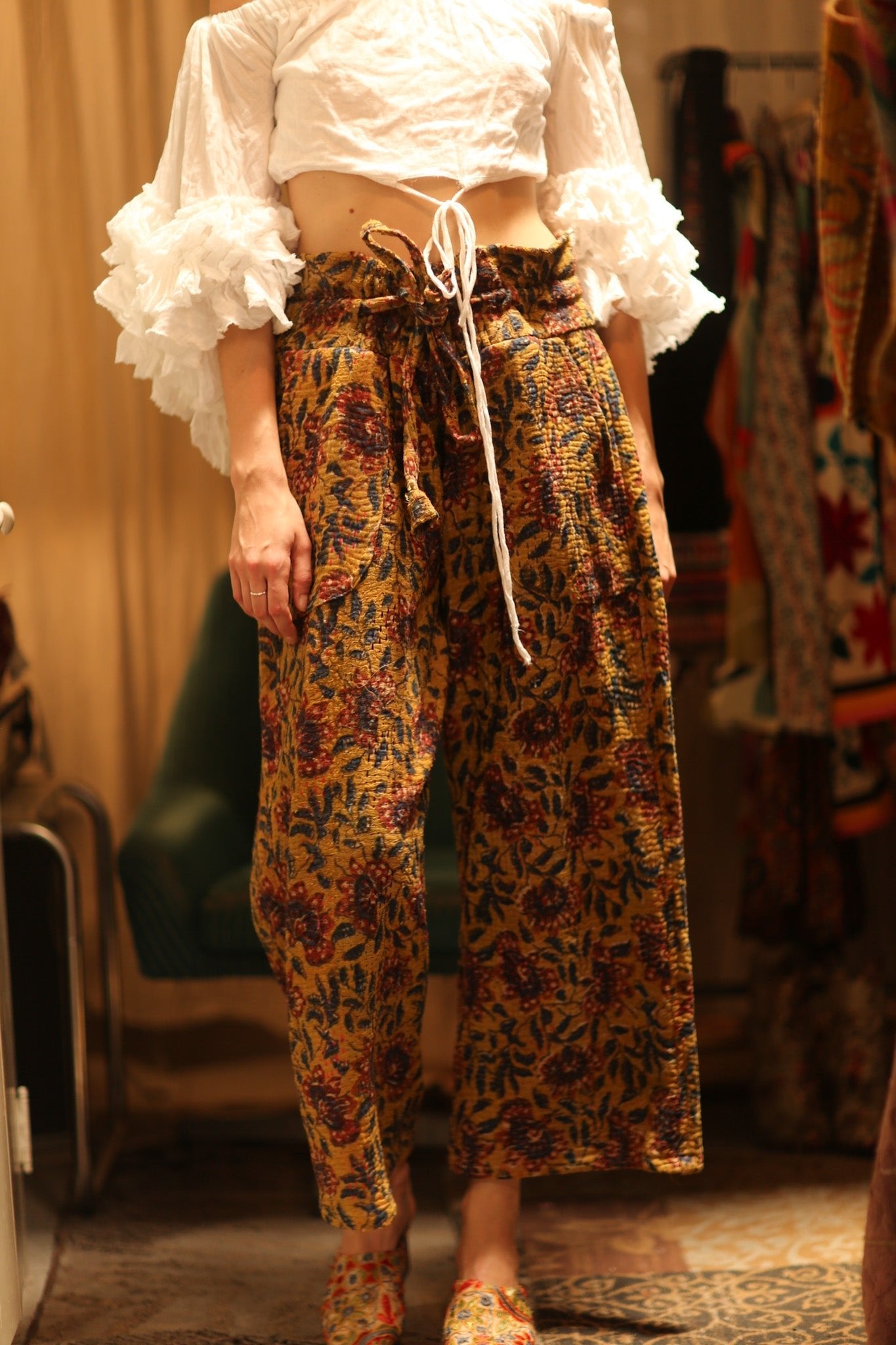 LENA KANTHA TROUSERS YELLOW - MOMO STUDIO BERLIN - Berlin Concept Store - sustainable & ethical fashion