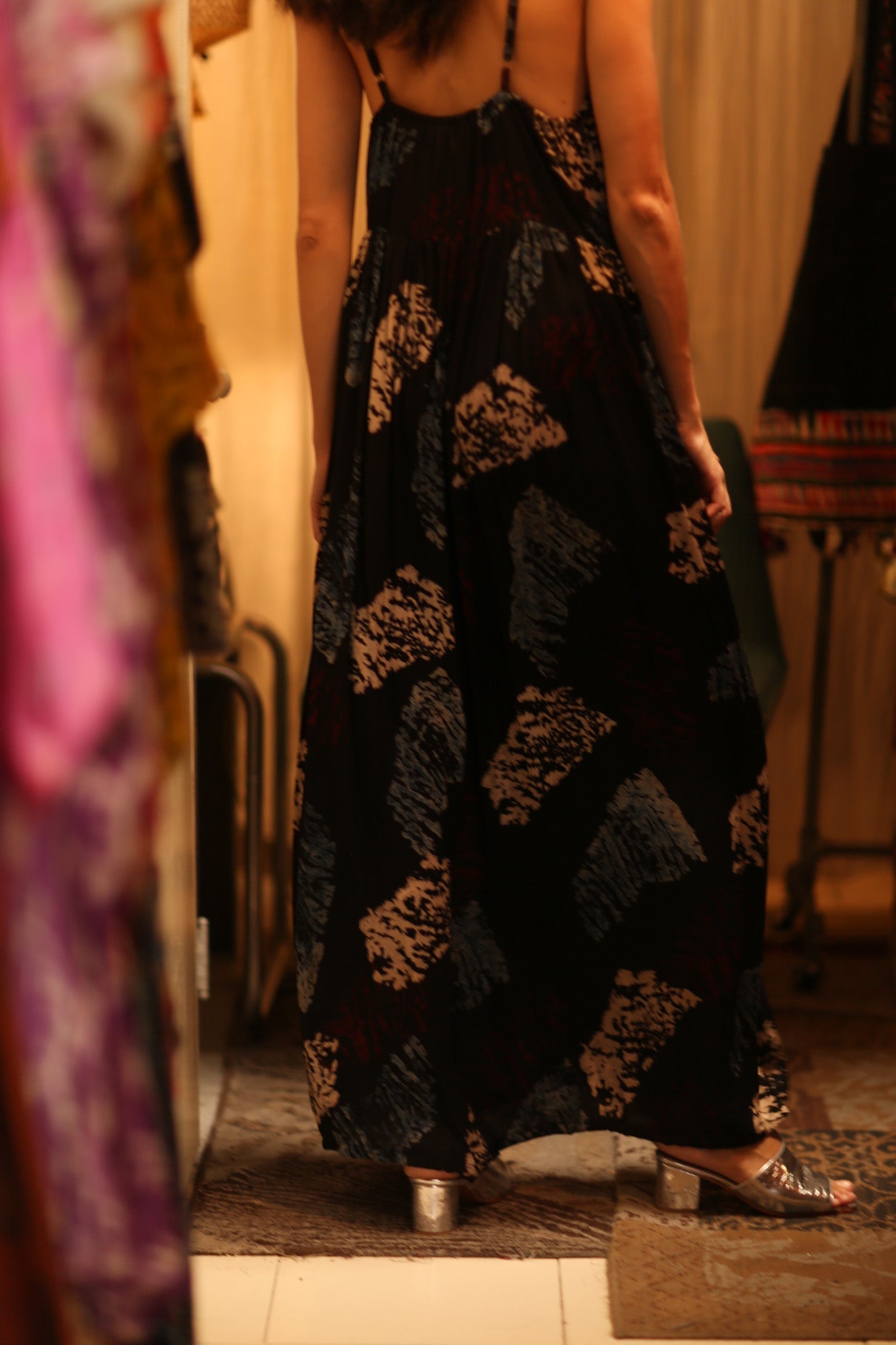 LILY SILK DRESS BLACK PAINTERS - MOMO STUDIO BERLIN - Berlin Concept Store - sustainable & ethical fashion