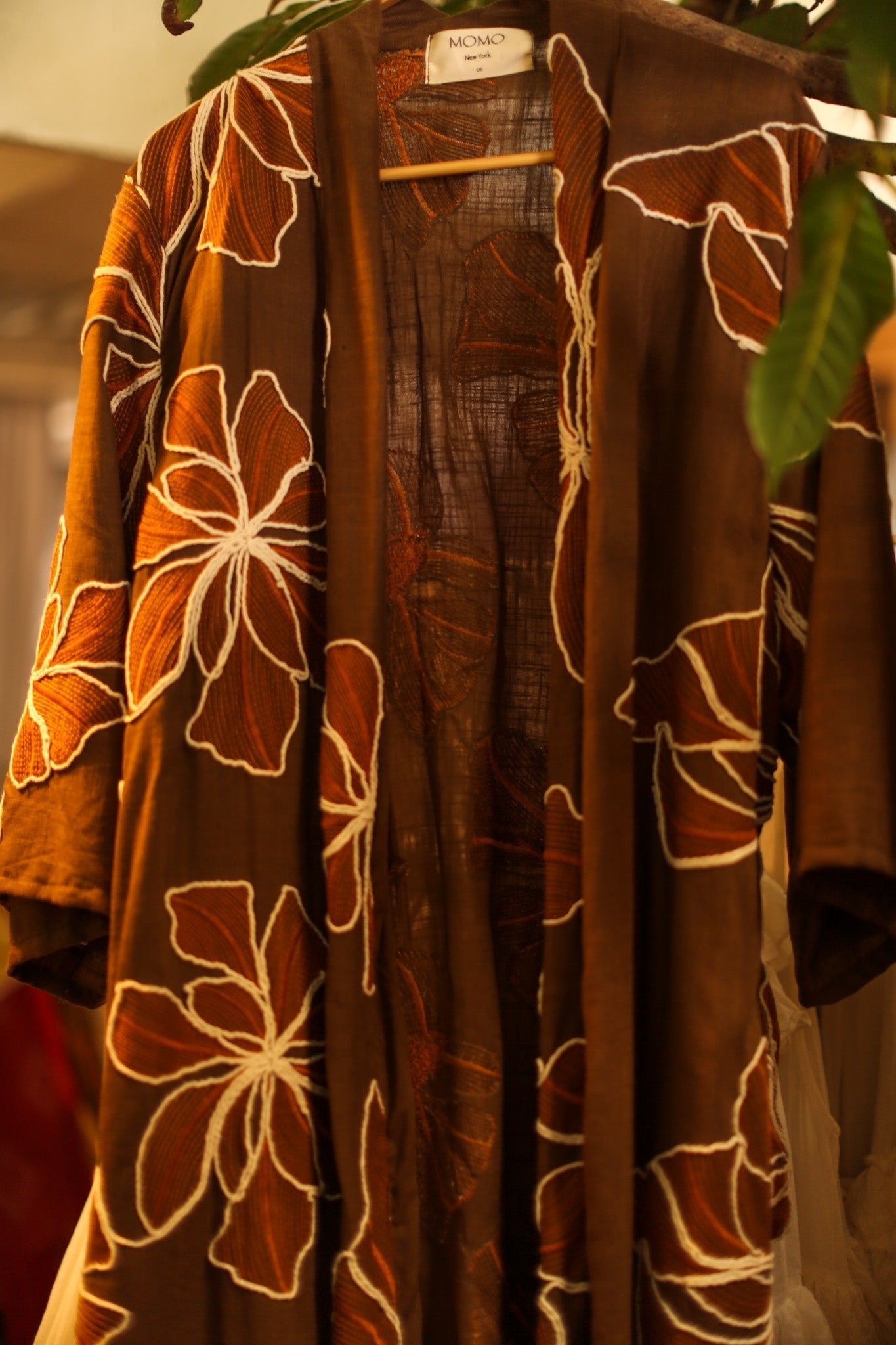 LINEN EMBROIDERED KIMONO MARIETTA - MOMO STUDIO BERLIN - Berlin Concept Store - sustainable & ethical fashion