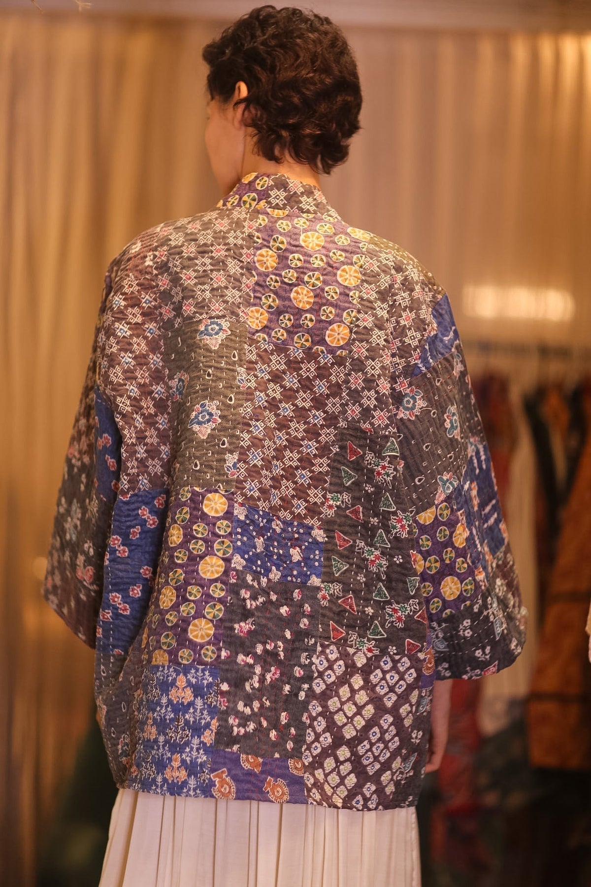 PATCHWORK PATTERN KANTHA SHORT KIMONO MEEPHYO - MOMO STUDIO BERLIN - Berlin Concept Store - sustainable & ethical fashion