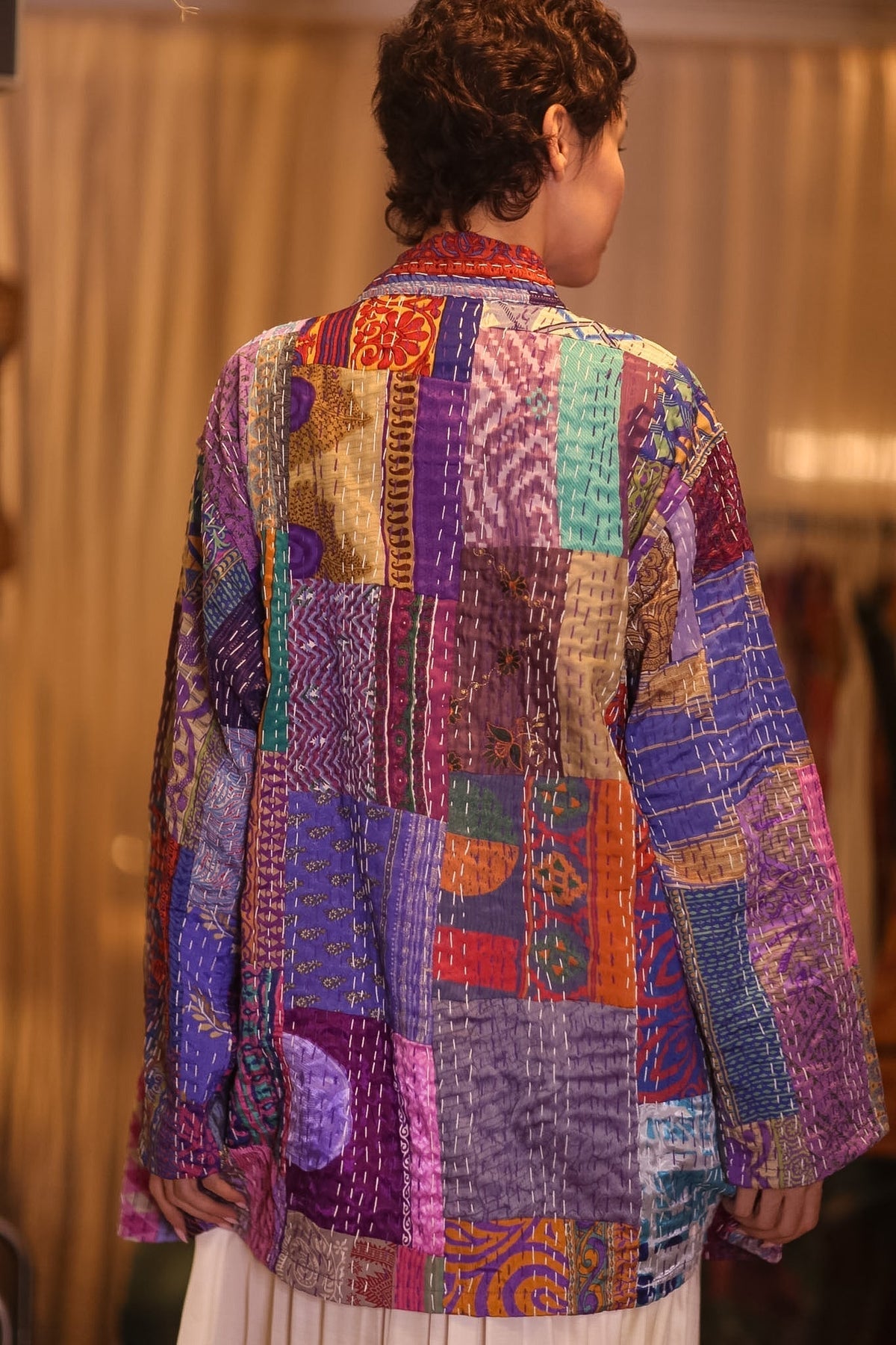 PATCHWORK PATTERN KANTHA SHORT KIMONO SUA - MOMO STUDIO BERLIN - Berlin Concept Store - sustainable & ethical fashion