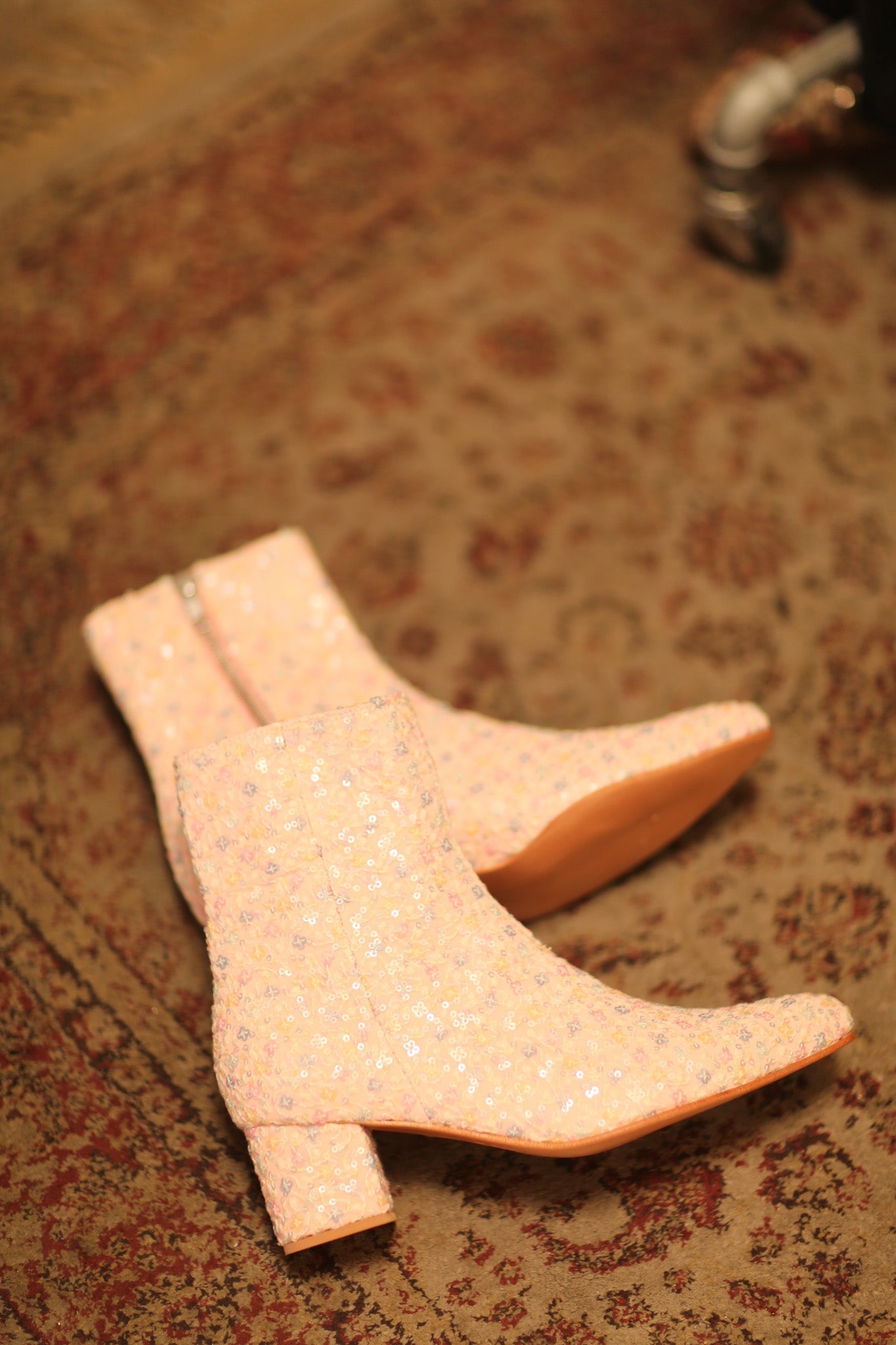 PINK SILK SEQUIN EMBROIDERED BOOTS LEWIS - MOMO STUDIO BERLIN - Berlin Concept Store - sustainable & ethical fashion