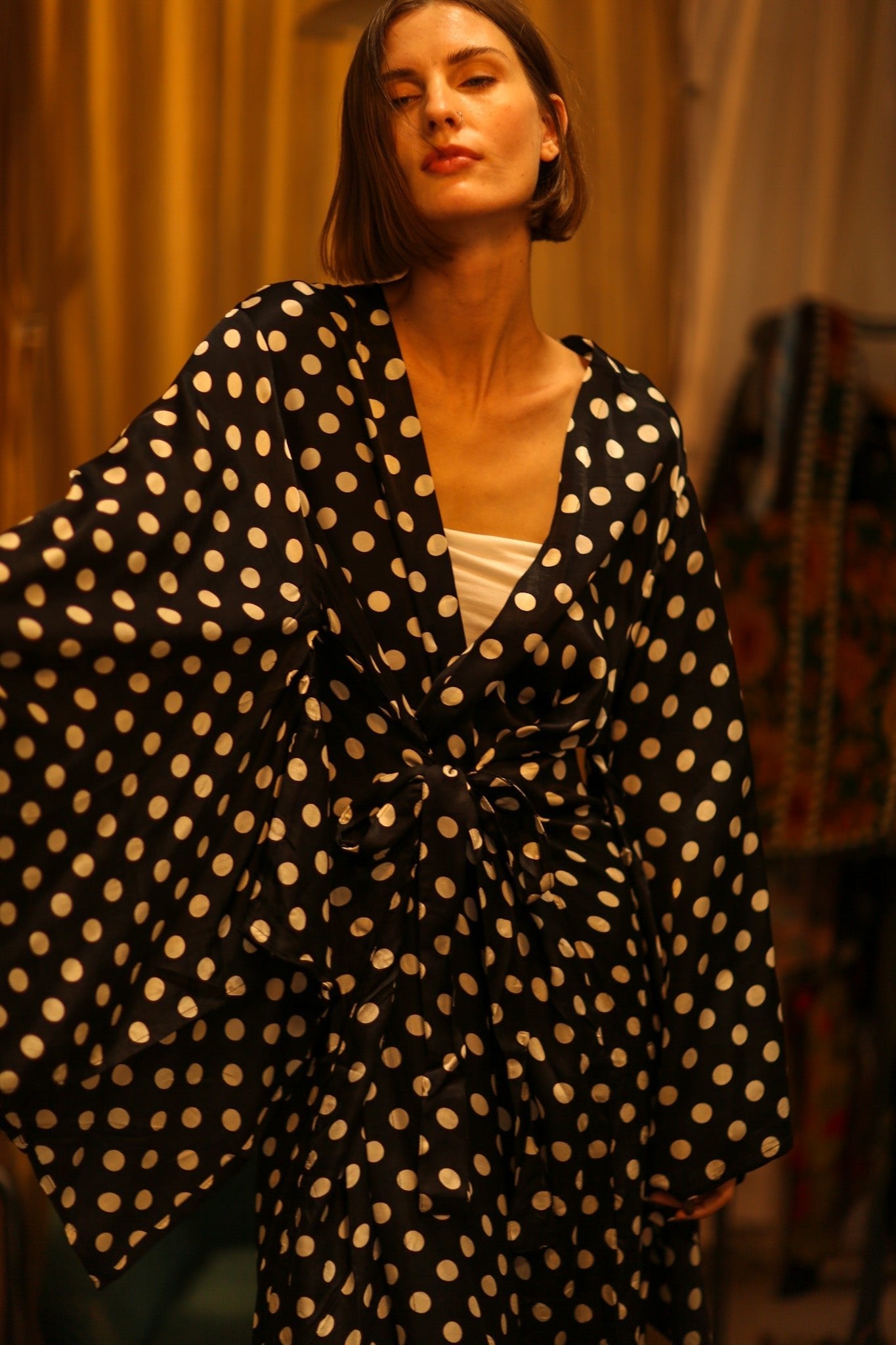 POLKA DOT XXL WING KIMONO JINU - MOMO STUDIO BERLIN - Berlin Concept Store - sustainable & ethical fashion