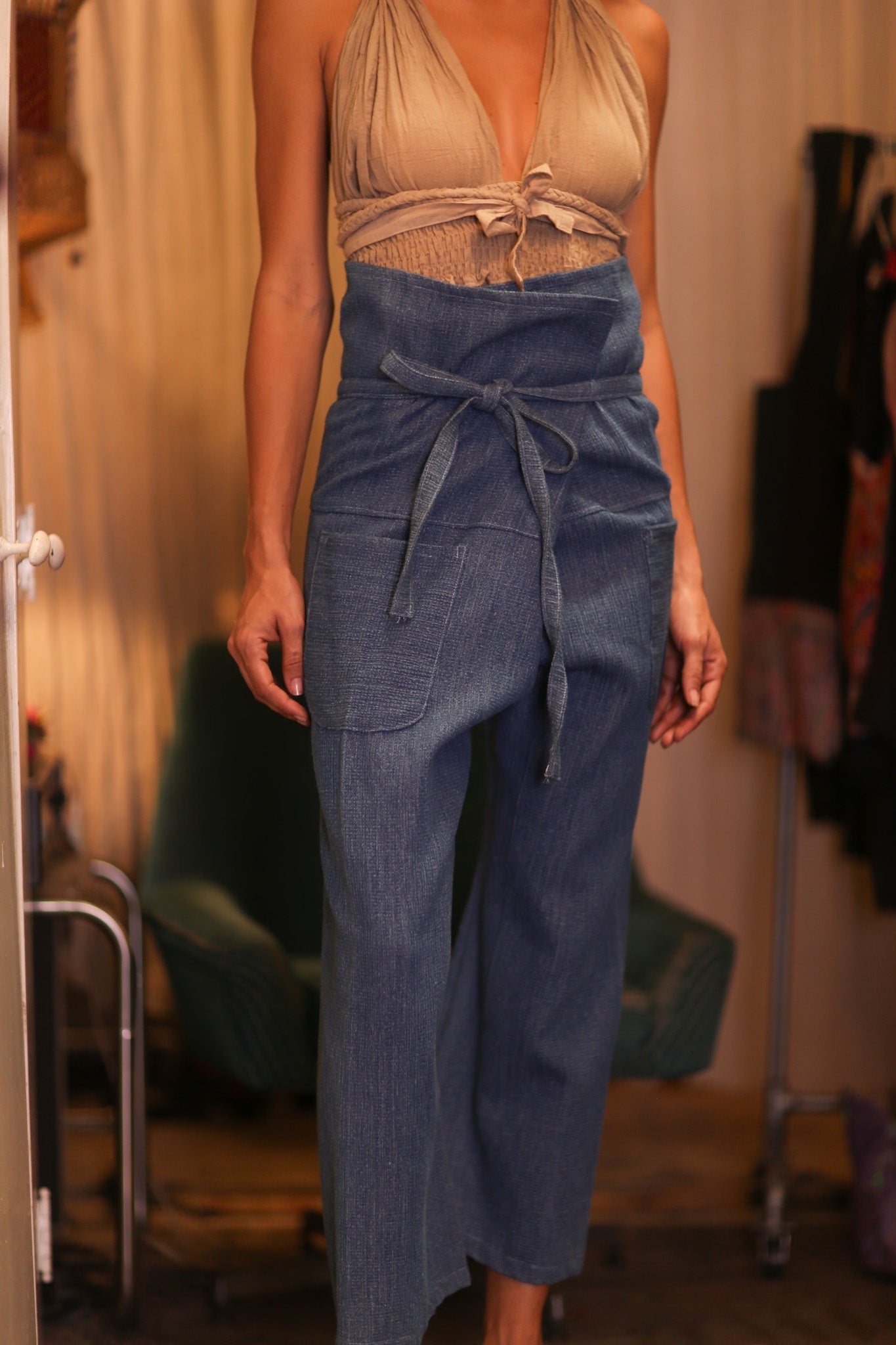 PREMIUM DENIM FISHERMEN PANTS LIGHT BLUE - MOMO STUDIO BERLIN - Berlin Concept Store - sustainable & ethical fashion