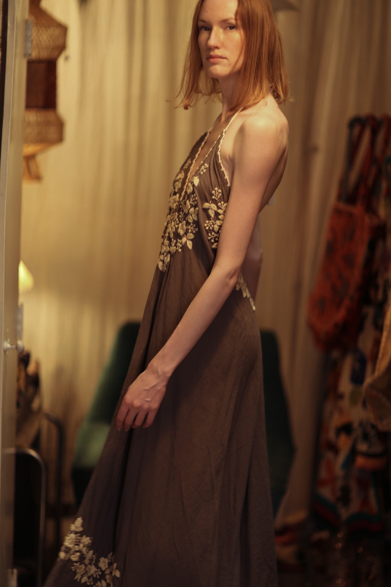 ROSE EMBROIDERED COTTON DRESS - MOMO STUDIO BERLIN - Berlin Concept Store - sustainable & ethical fashion