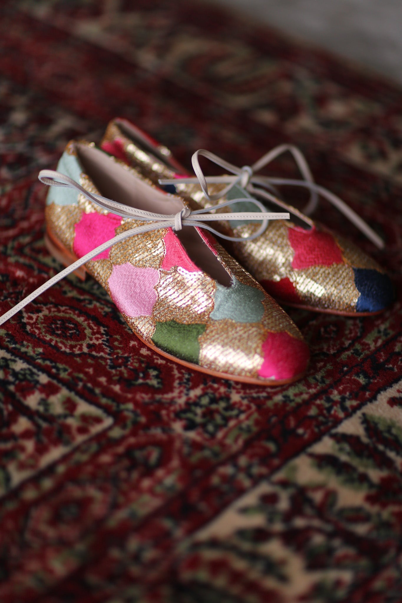 SEQUIN EMBROIDERED BALLET FLATS NOVA - MOMO STUDIO BERLIN - Berlin Concept Store - sustainable & ethical fashion
