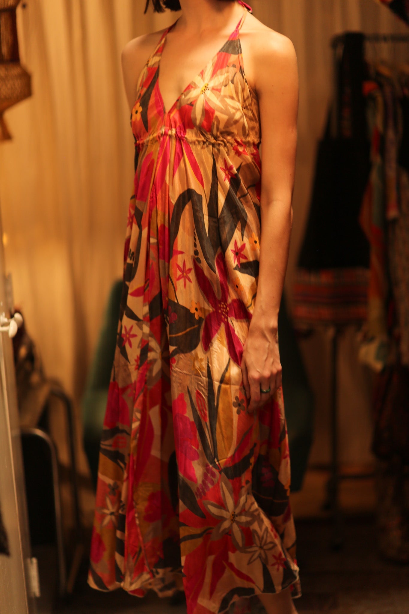 SILK DRESS HANNAH SUMMER NIGHTS - MOMO STUDIO BERLIN - Berlin Concept Store - sustainable & ethical fashion