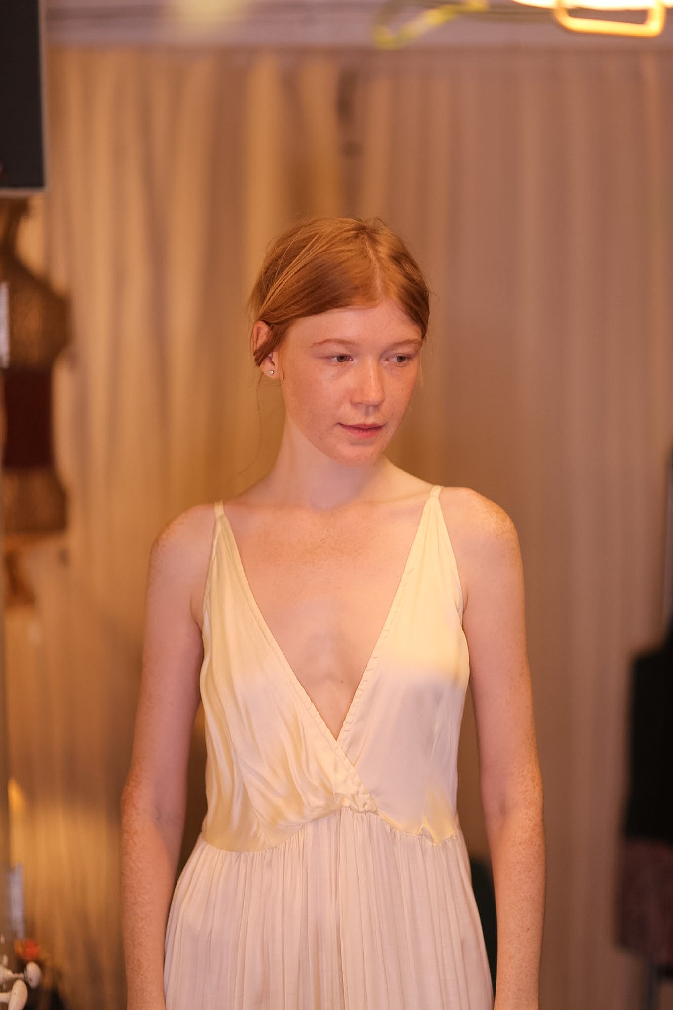 SILK DRESS LILY CREAM SOLID - MOMO STUDIO BERLIN - Berlin Concept Store - sustainable & ethical fashion