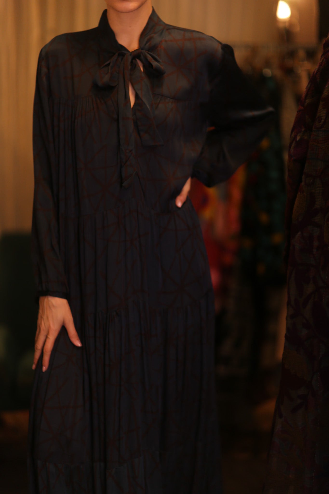 SILK MAXI BUTTONED DRESS LOA IRENA - MOMO STUDIO BERLIN - Berlin Concept Store - sustainable & ethical fashion