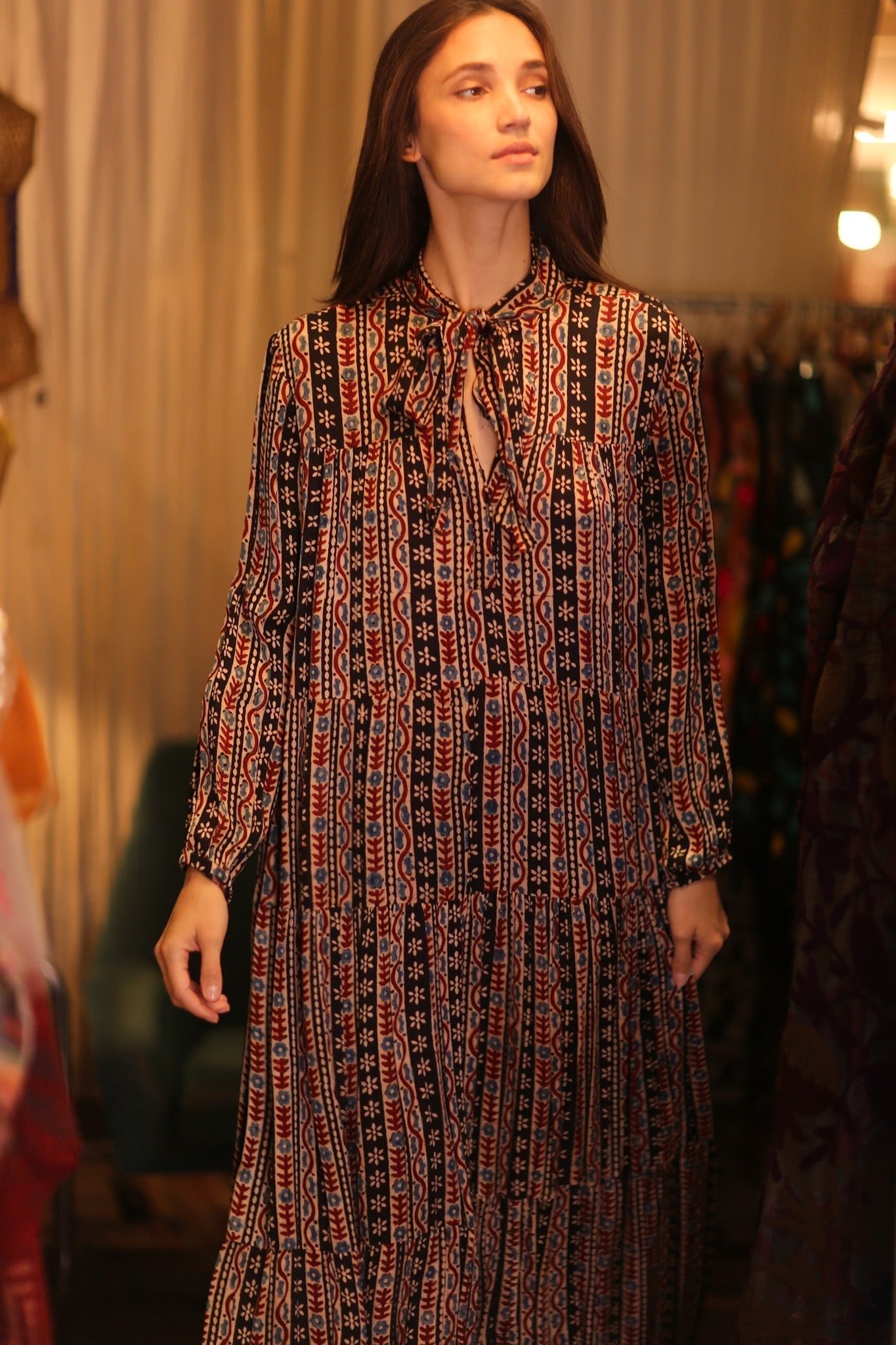 SILK MAXI BUTTONED DRESS LOA MADELYN - MOMO STUDIO BERLIN - Berlin Concept Store - sustainable & ethical fashion