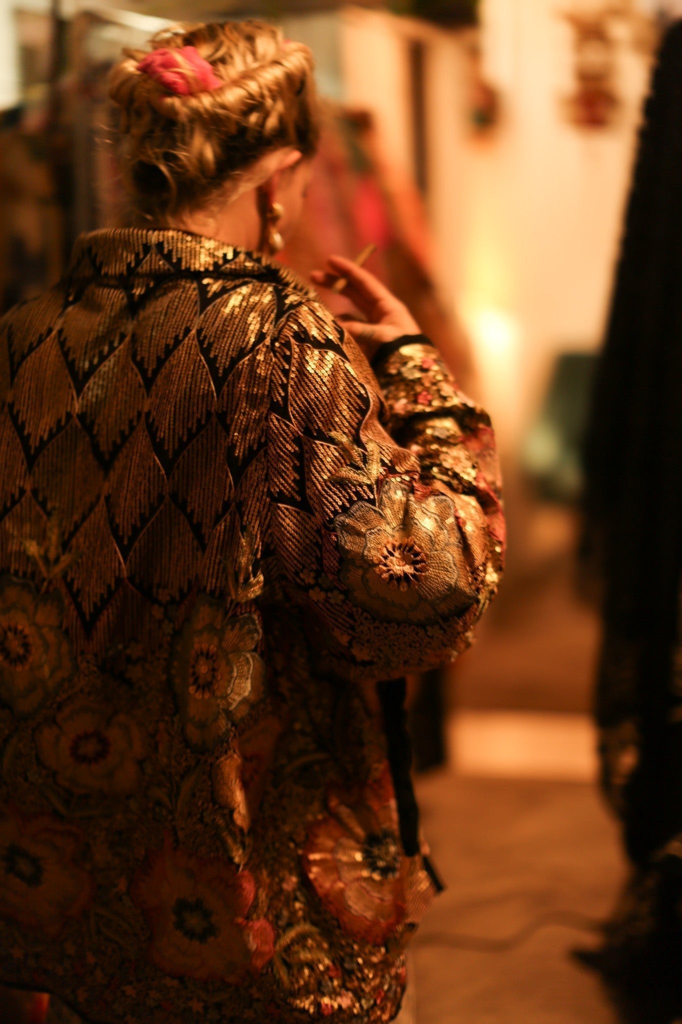 SILK SEQUIN EMBROIDERED KIMONO CECILIA - MOMO STUDIO BERLIN - Berlin Concept Store - sustainable & ethical fashion