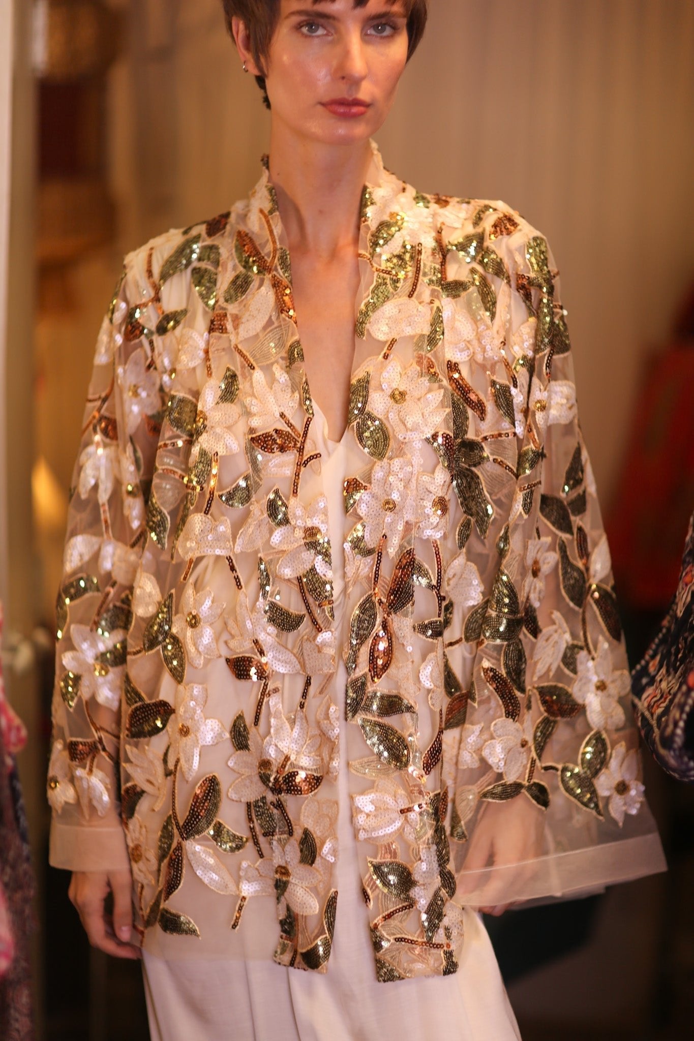 SILK SHORT KIMONO AMBER - MOMO STUDIO BERLIN - Berlin Concept Store - sustainable & ethical fashion