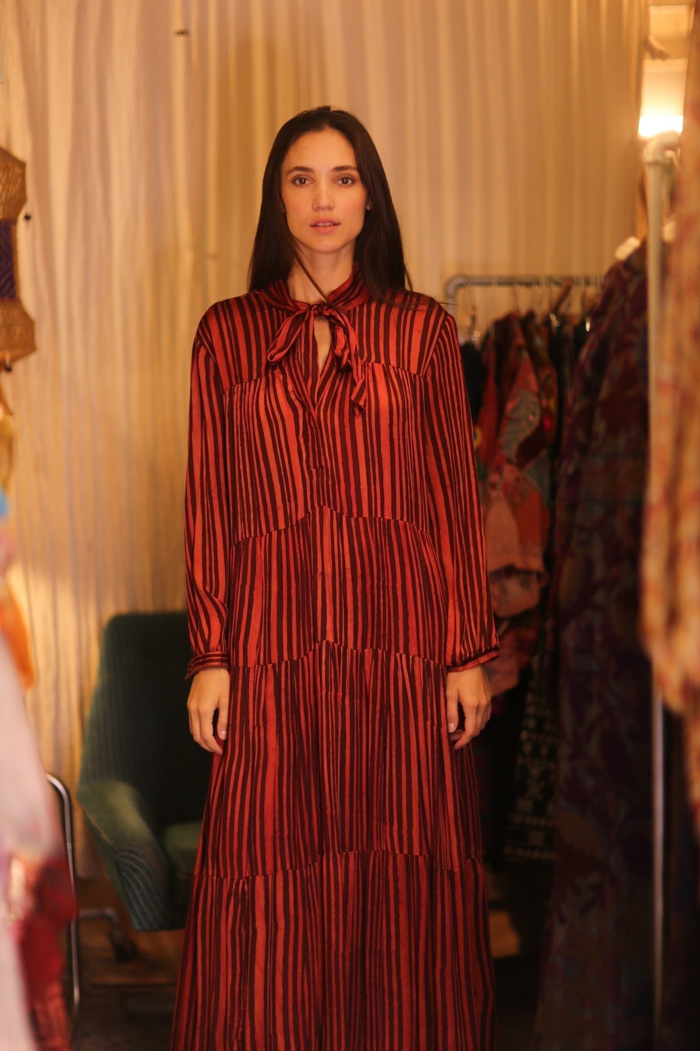 SILK XL BUTTONED DRESS LOA SILAS - MOMO STUDIO BERLIN - Berlin Concept Store - sustainable & ethical fashion