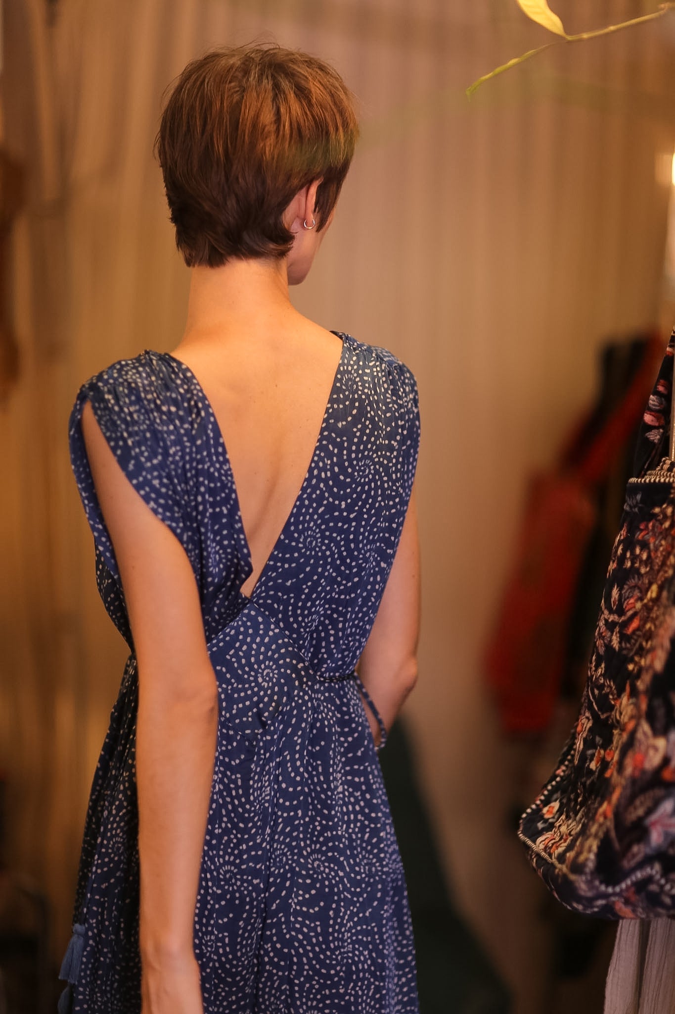 VICTORIA SILK DRESS MARINA - MOMO STUDIO BERLIN - Berlin Concept Store - sustainable & ethical fashion