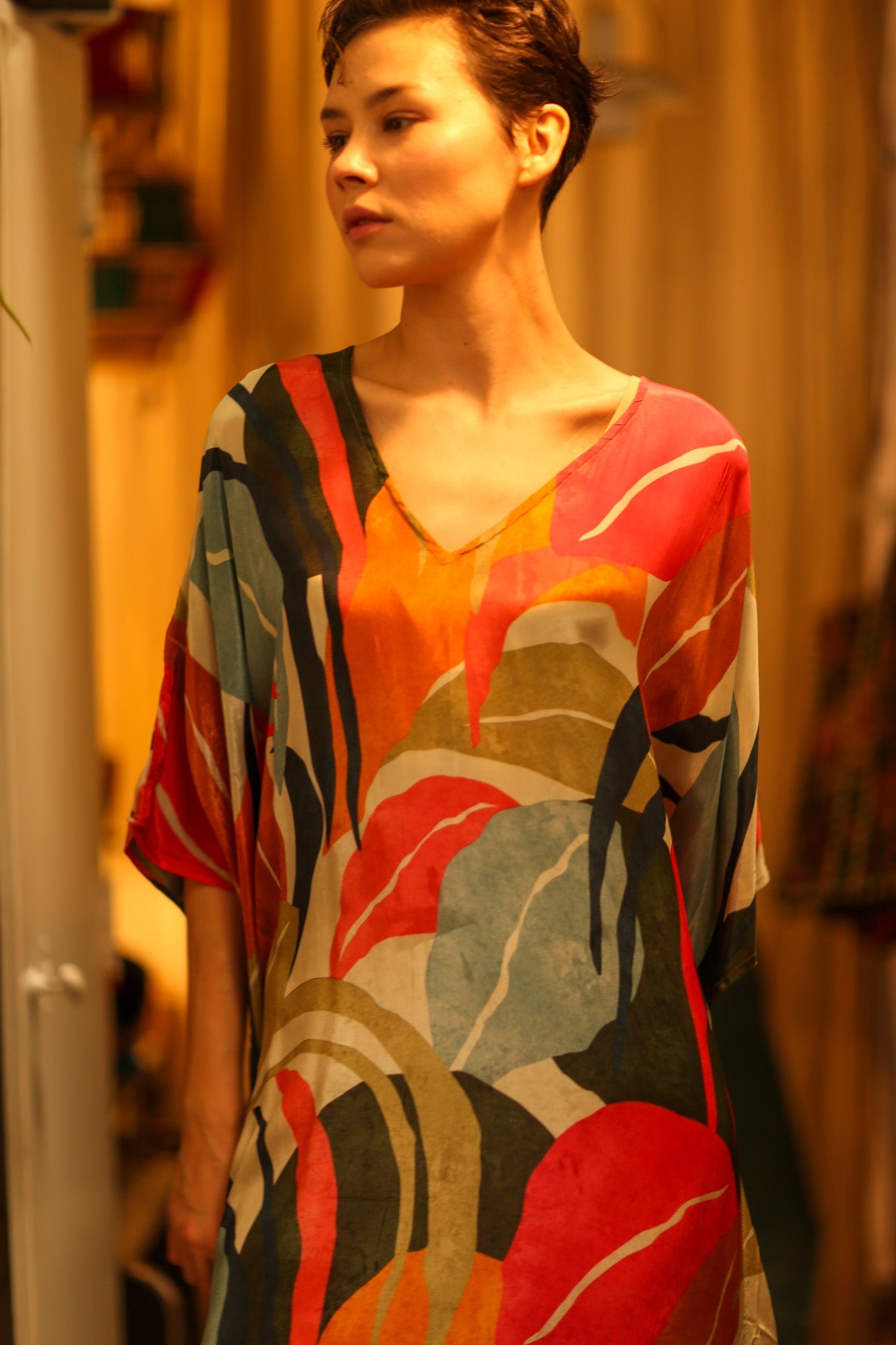 YAYA SILK KAFTAN LINEA MO - MOMO STUDIO BERLIN - Berlin Concept Store - sustainable & ethical fashion