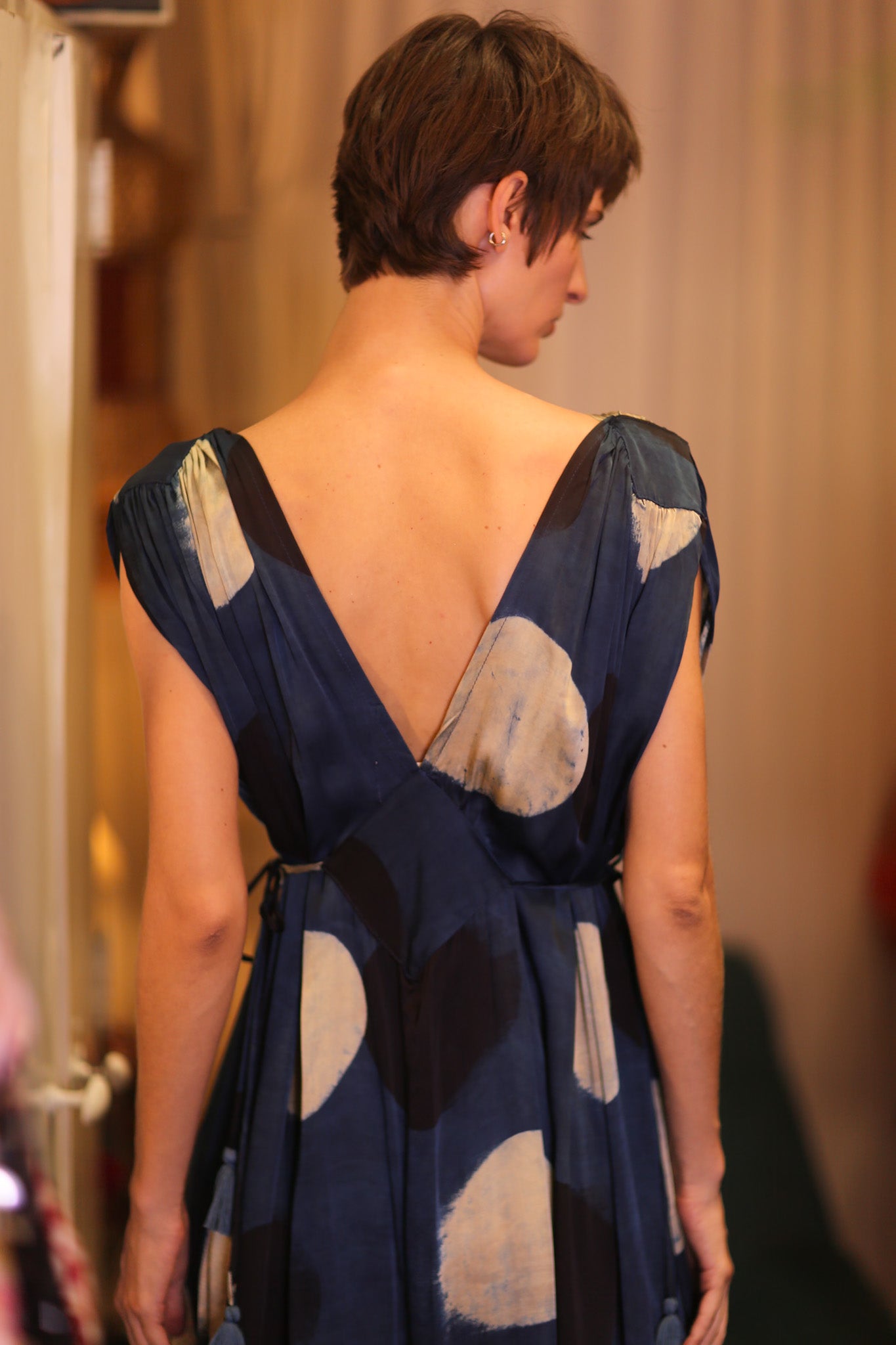 VICTORIA SILK DRESS BLUEMOON