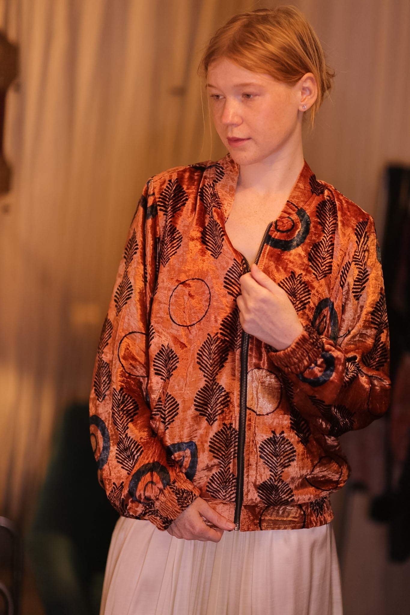VELVET BOMBER JACKET SUNSET