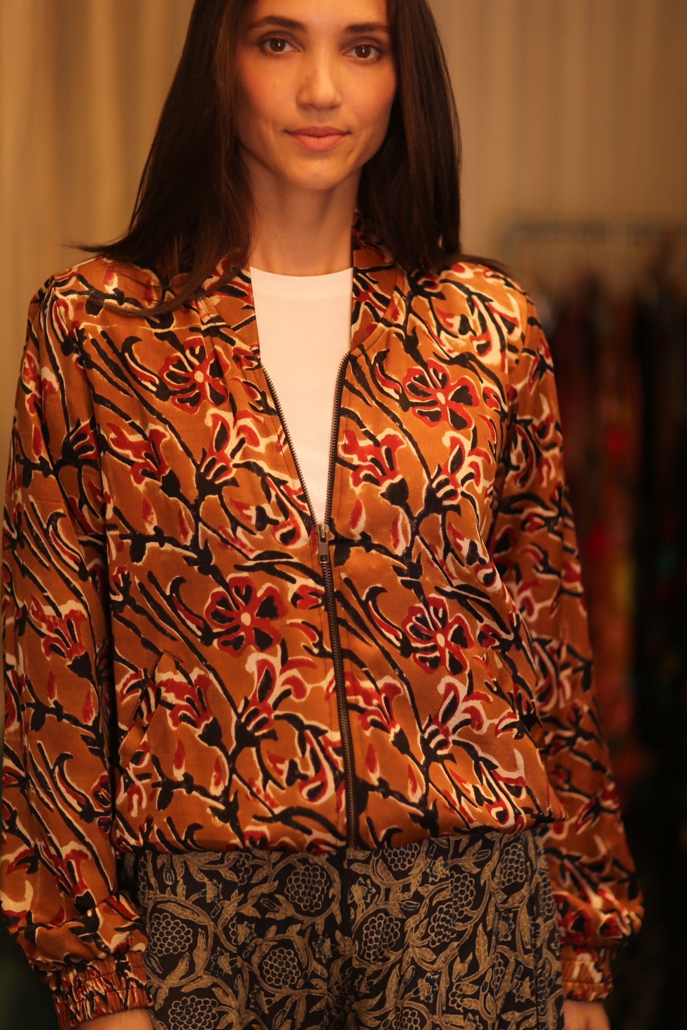 BOMBER JACKET SILK ANCHA JASMINE