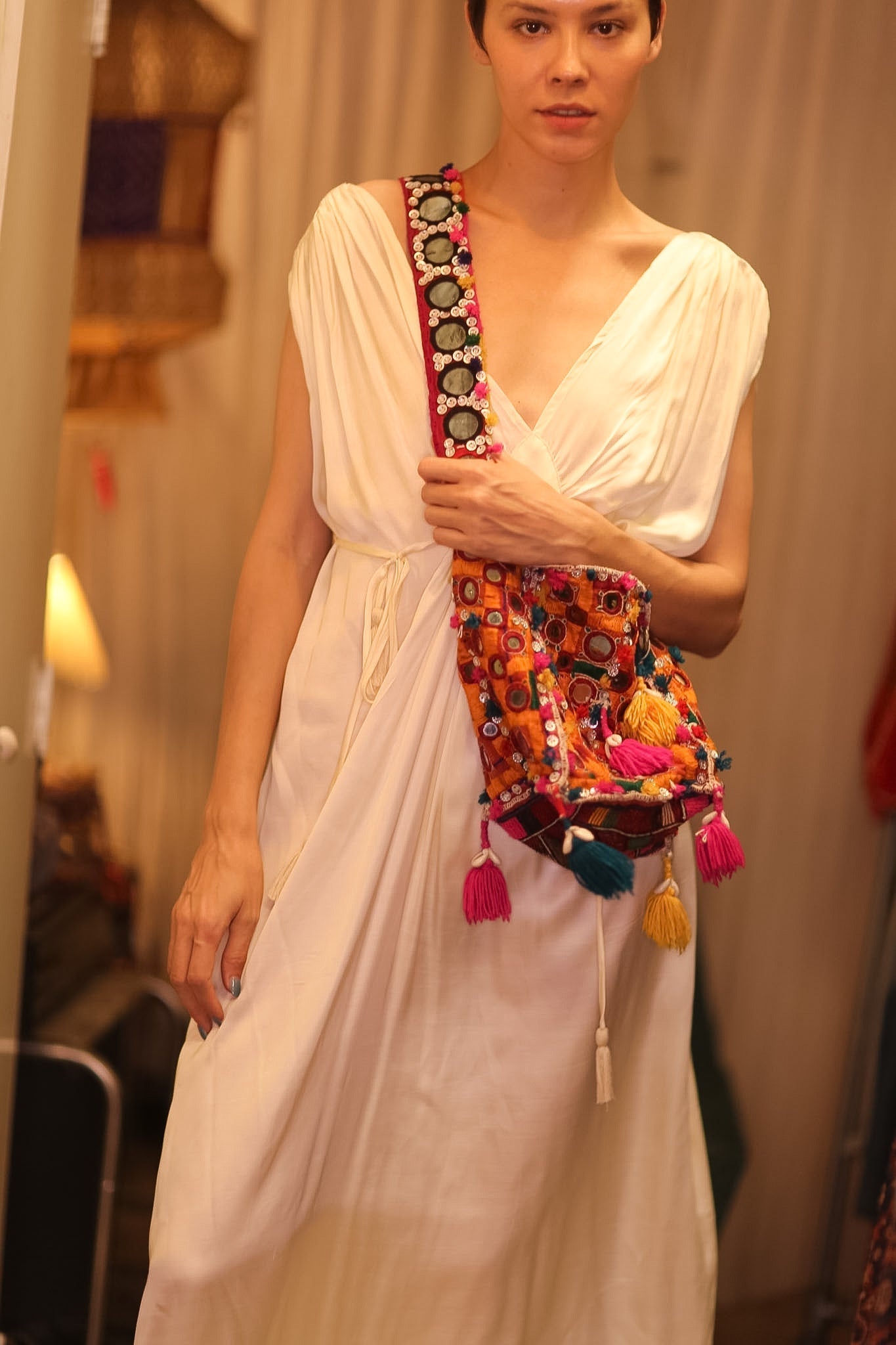 HANDMADE MIRROR BAG BBE