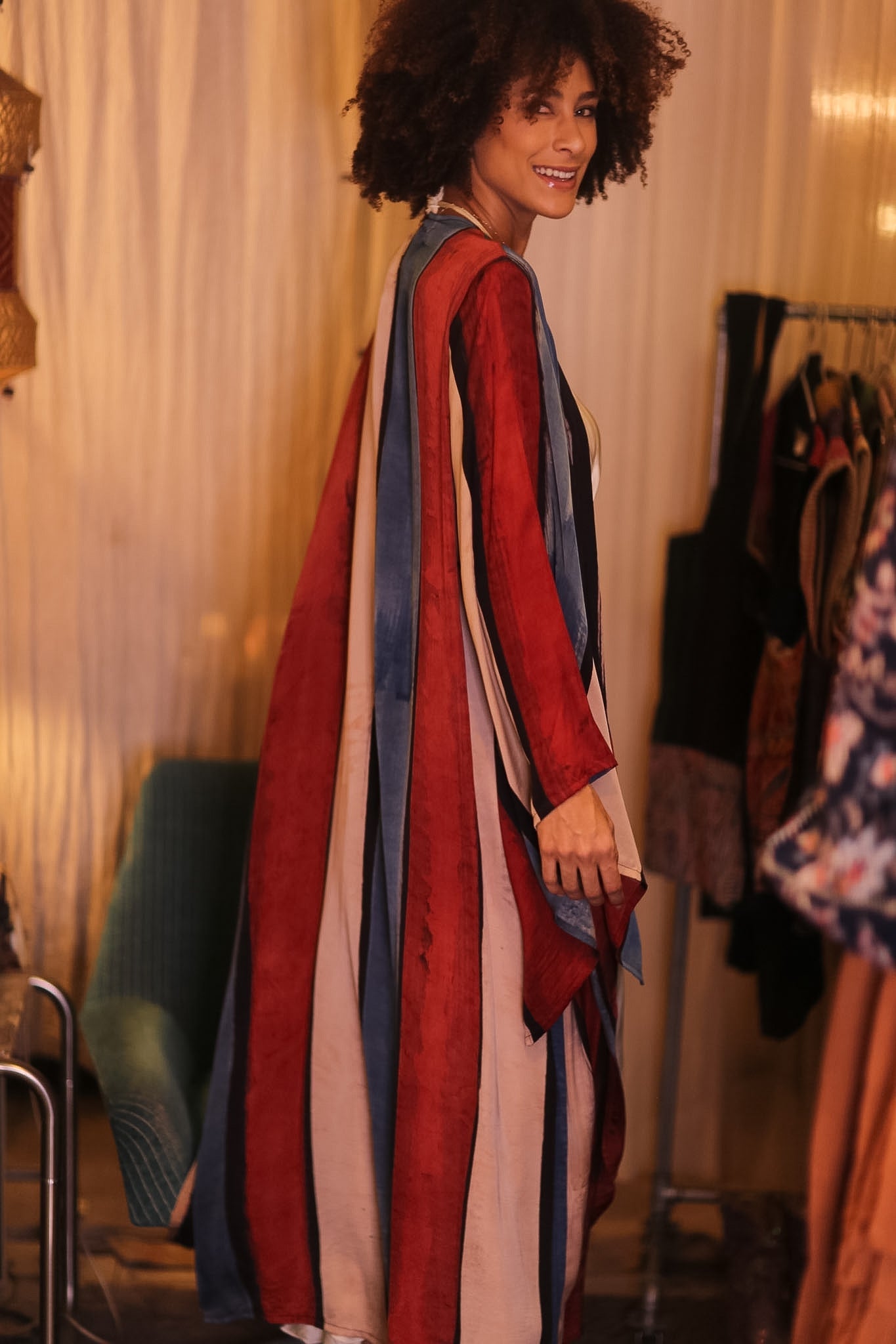 SILK WING KIMONO PINA KAWKO