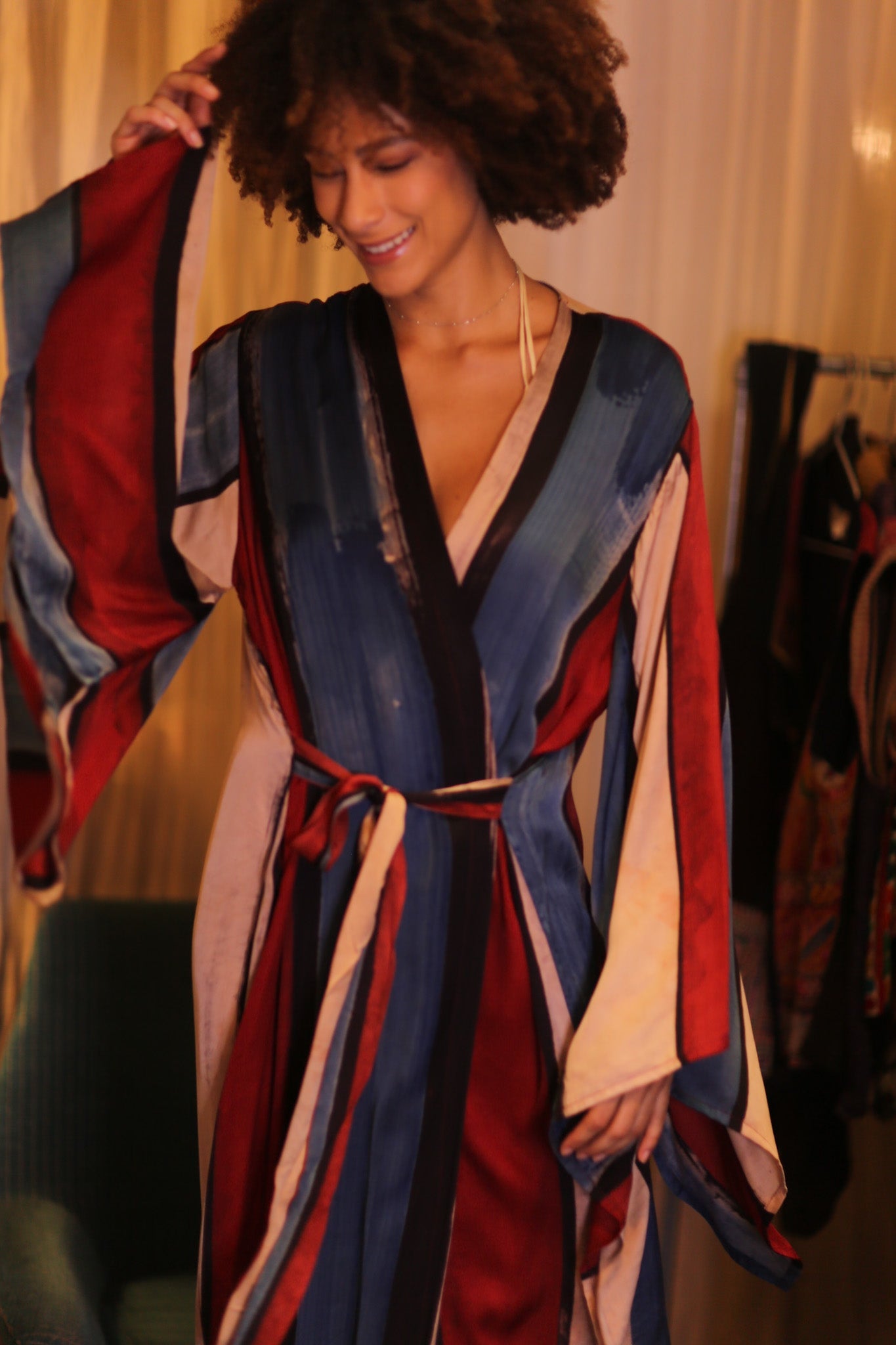 SILK WING KIMONO PINA KAWKO