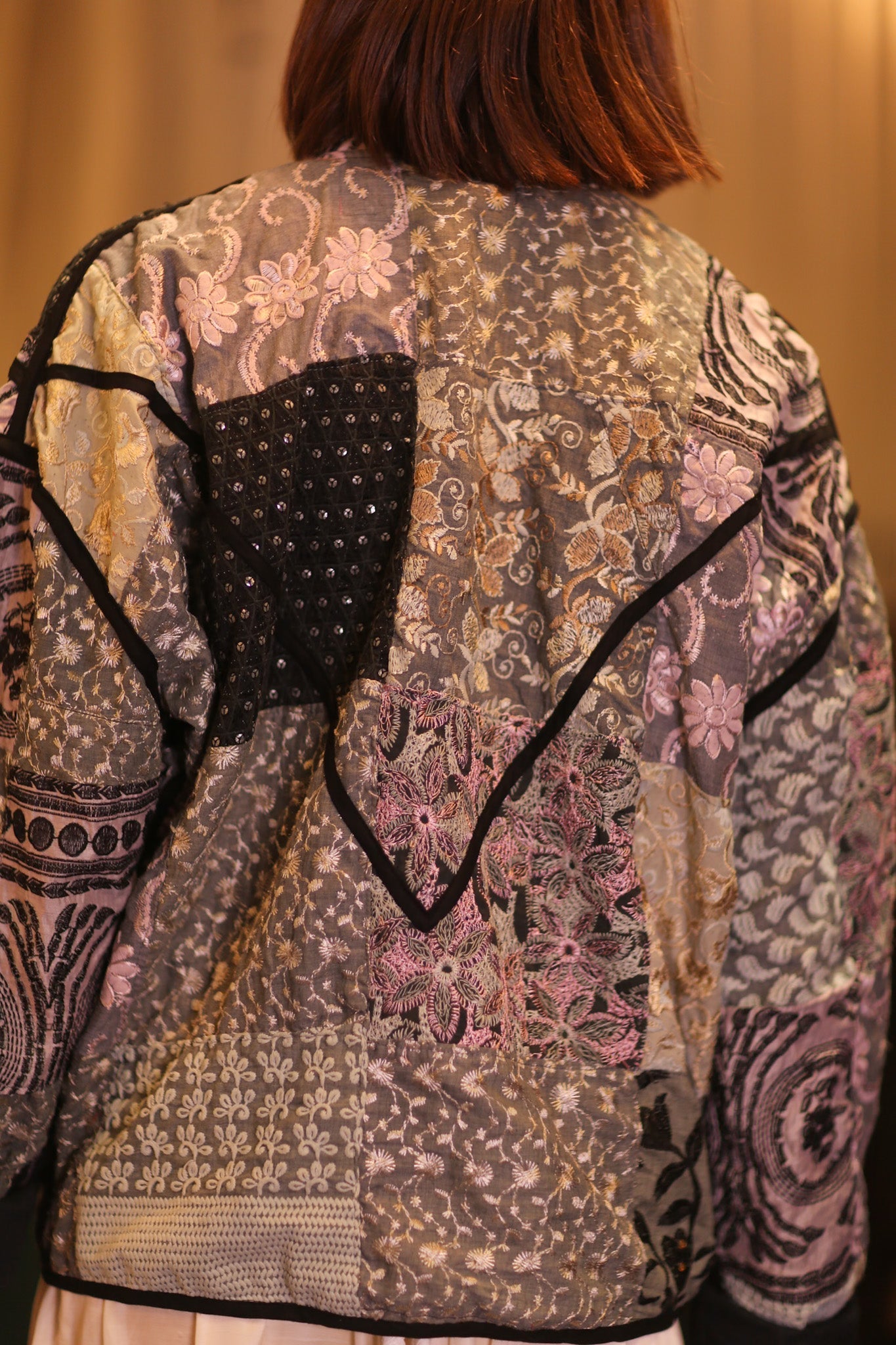 PATCHWORK PATTERN KANTHA JACKET SAKURA
