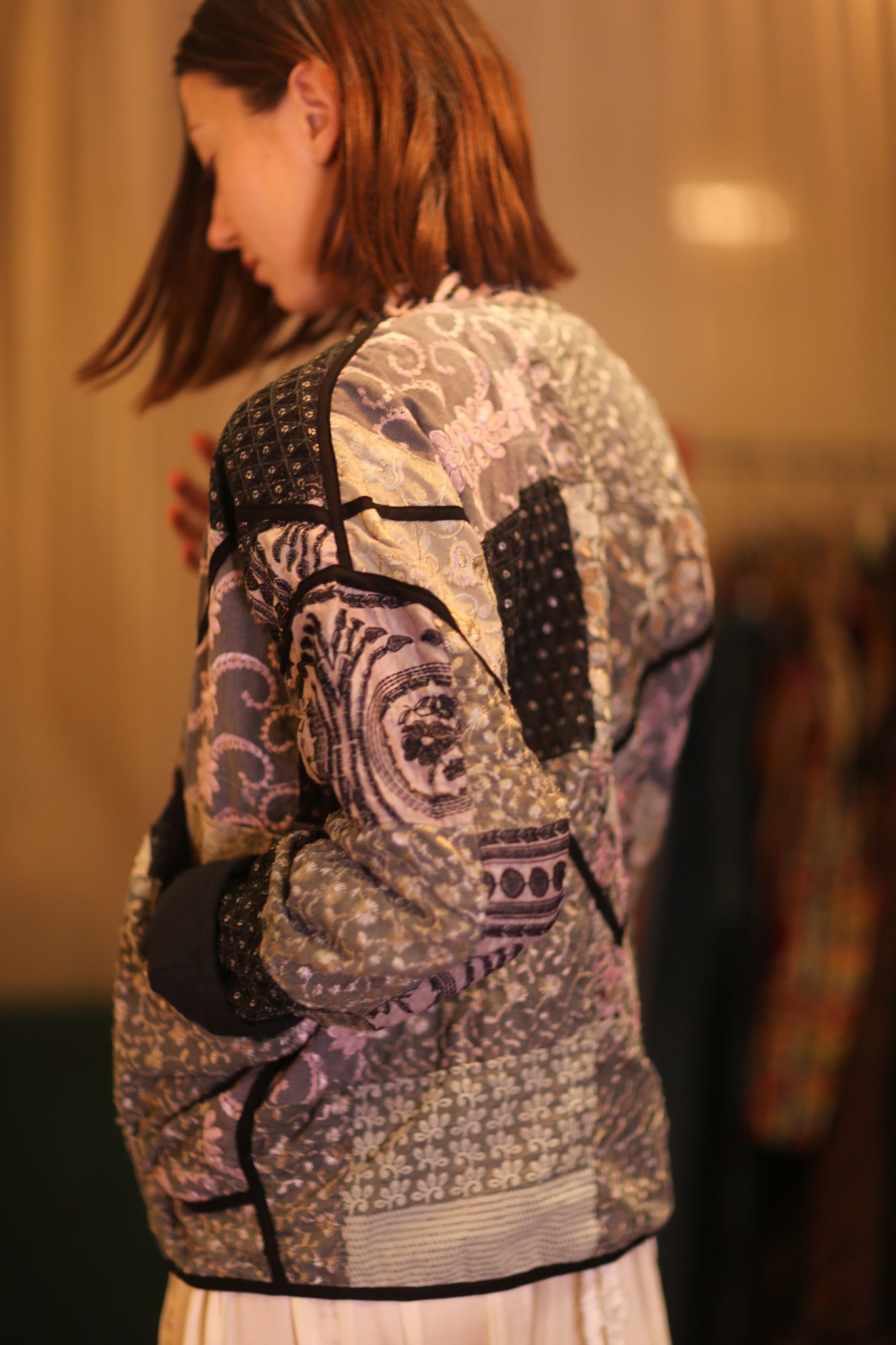 PATCHWORK PATTERN KANTHA JACKET SAKURA