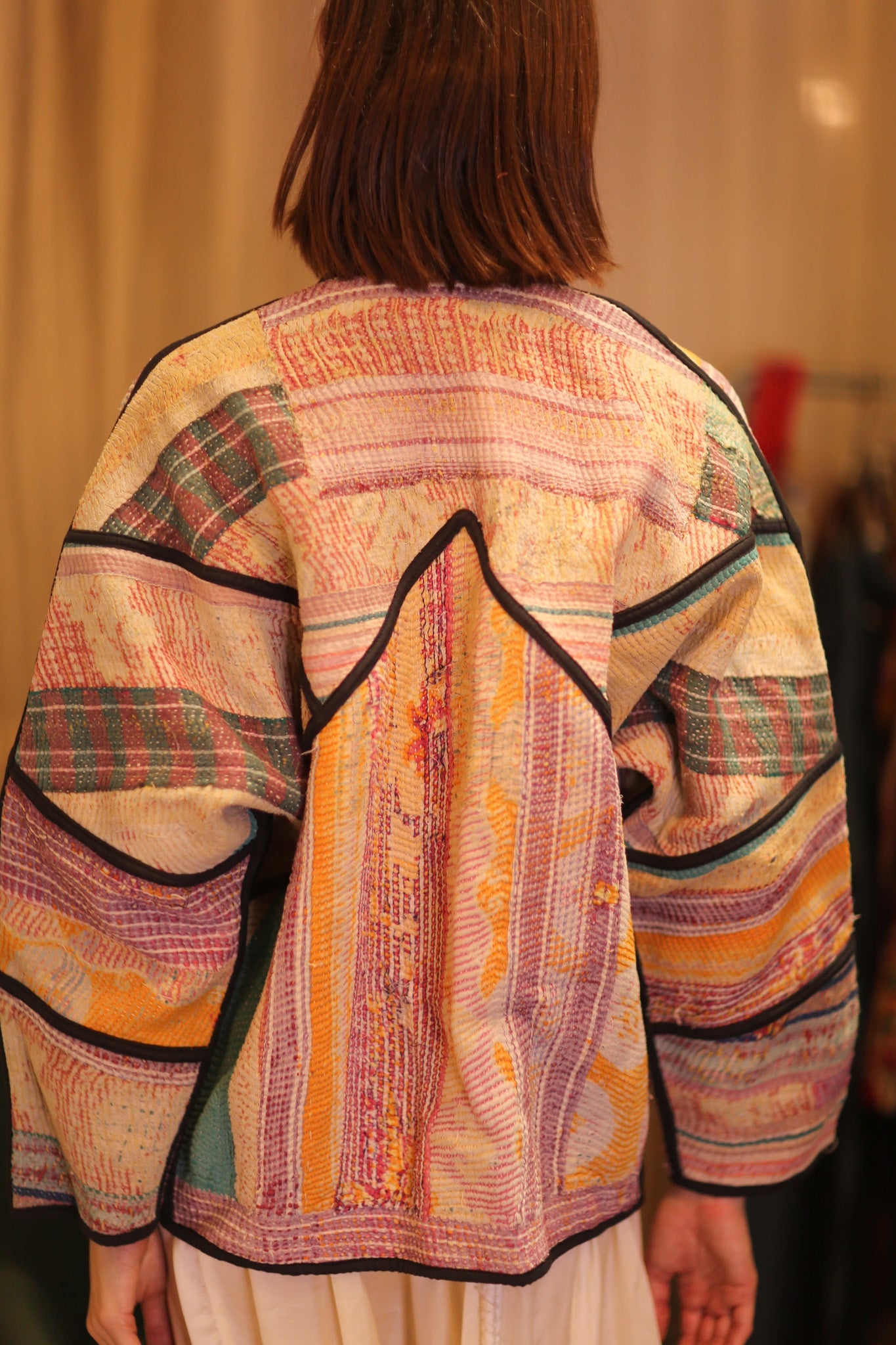 PATCHWORK PATTERN KANTHA JACKET SHWEPOE