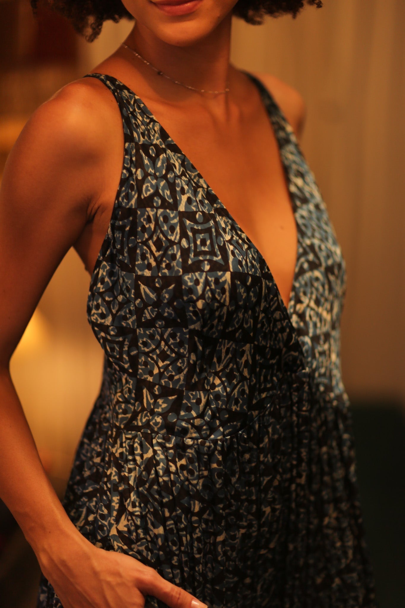 LILY SILK DRESS SAPHIRA