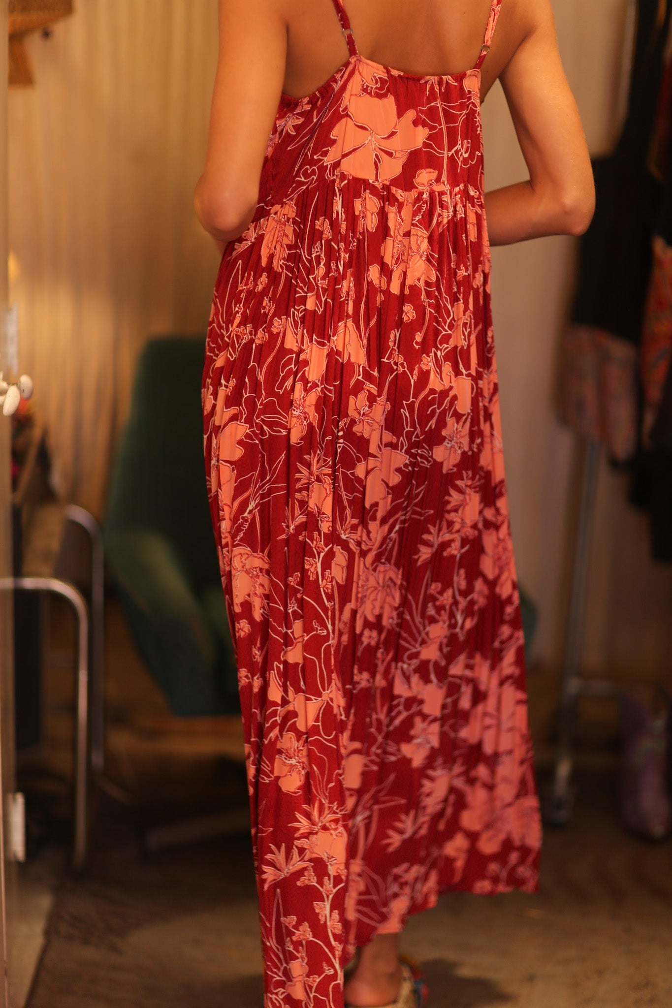 SILK DRESS LILY PEACOCK FLOWER